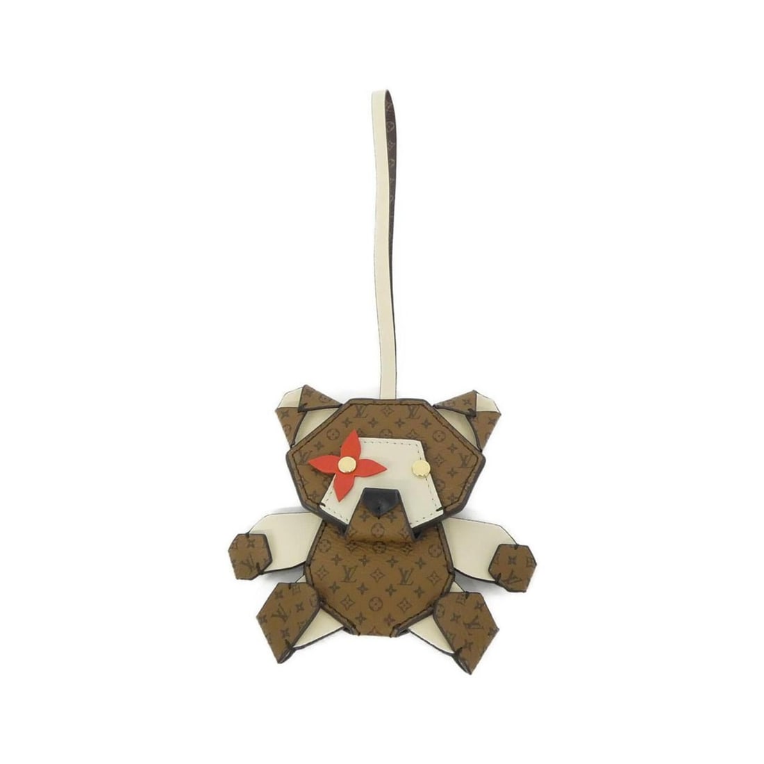 Louis Vuitton Monogram Accessory Bag Charm LV Origami Friend M03220: --- Catalog ---Category: SizeSize (HxWxD): 110.00mm x 115.00mm / 4.33'' x 4.53''Category: DesignType: Handbag charmColor: MarronGender: Men,WomenMaterial: Canvas, LeatherLeather/Fur Type: Calf leather