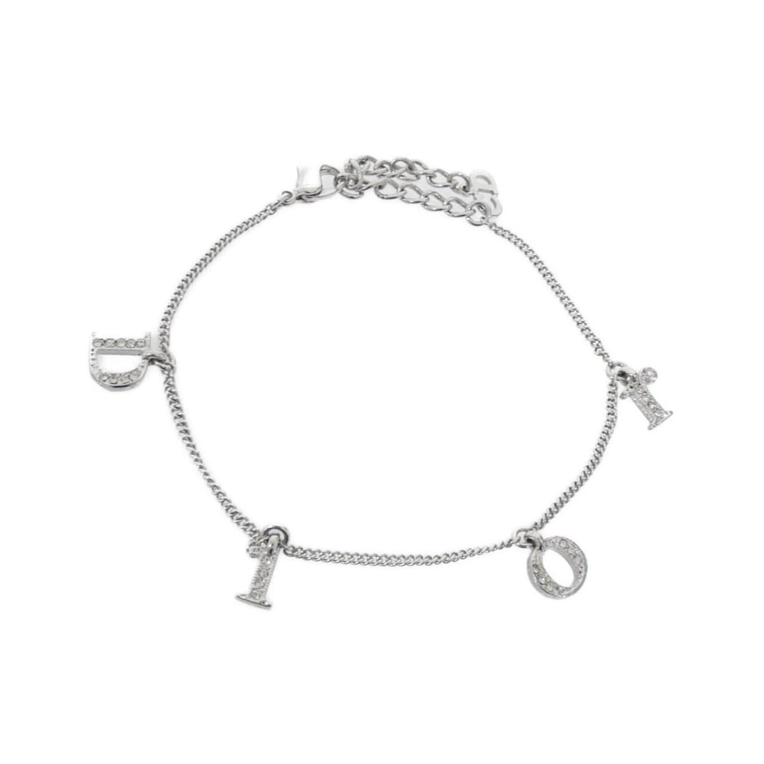 Christian Dior bracelet: --- Catalog ---Category: SizeLength: 18cm - 23cm / 7.08'' - 9.05''Category: DesignType: Charm braceletColor: Clear, SilverGender: WomenCategory: GeneralBrand: Christian Dior--- Item List ---Section: C