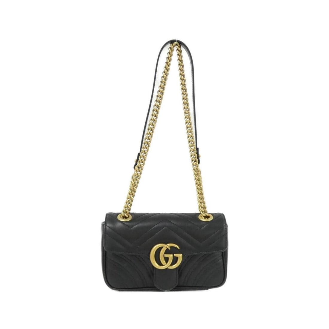 Gucci GG Marmont 446744 DTDIT Shoulder Bag: --- Catalog ---Category: SizeSize (HxWxD): 13cm x 22cm x 6cm / 5.11'' x 8.66'' x 2.36''Category: DesignType: Shoulder bagColor: BlackGender: WomenMaterial: Leather Hardware Color: GoldCategory: Genera