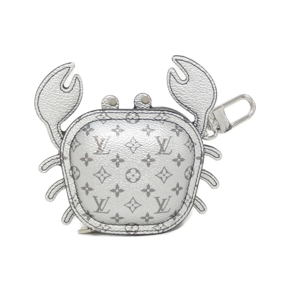 Louis Vuitton Monogram Accessory Bag Charm LV Club M02529: --- Catalog ---Category: SizeSize (HxWxD): 110.00mm x 120.00mm x 30.00mm / 4.33'' x 4.72'' x 1.18''Category: DesignType: Handbag charmColor: SilverGender: Women,MenCategory: GeneralMPN: M02529Brand: L