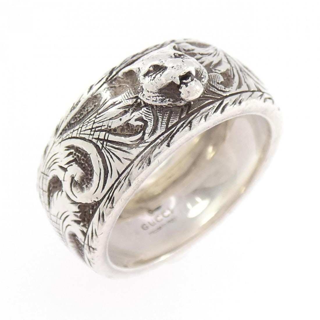 Gucci Cat Head Ring: --- Catalog ---Category: SizeJP Size: 21US Size: 10Category: DesignType: Band ringColor: SilverGender: Women,MenMaterial: Silver 925Category: GeneralMPN: 433571 J8400 0811Brand: Gucci--- Item List ---
