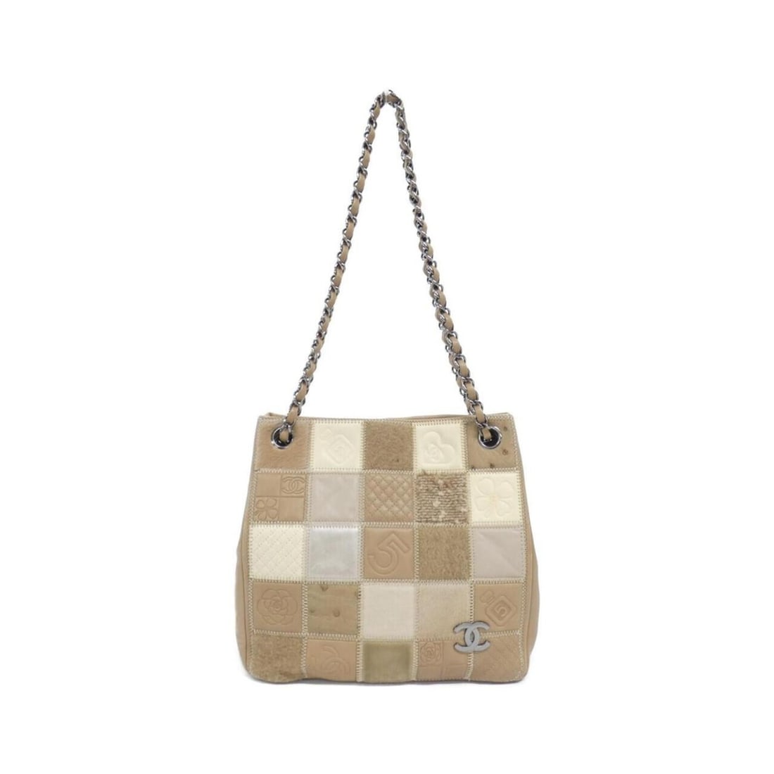 Chanel Icon Line Shoulder Bag: --- Catalog ---Category: SizeSize (HxWxD): 22cm x 23cm x 12cm / 8.66'' x 9.05'' x 4.72''Category: DesignType: Shoulder bagColor: BeigeGender: WomenMaterial: Leather Leather/Fur Type: Calfskin,