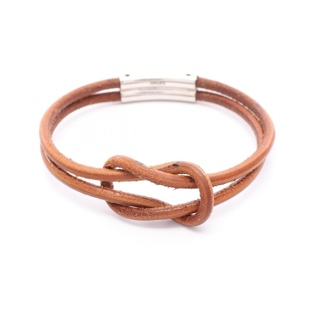Hermes Herculeed Bracelet, Leather and Stainless Steel, Women's, Brown/Silver Tones: --- Catalog ---Category: SizeLength: 20cm / 7.87''Category: DesignType: Charm braceletColor: Brown, SilverGender: WomenMaterial: Leather, Stainless steelCategory: GeneralBrand: Hermes--- Item List