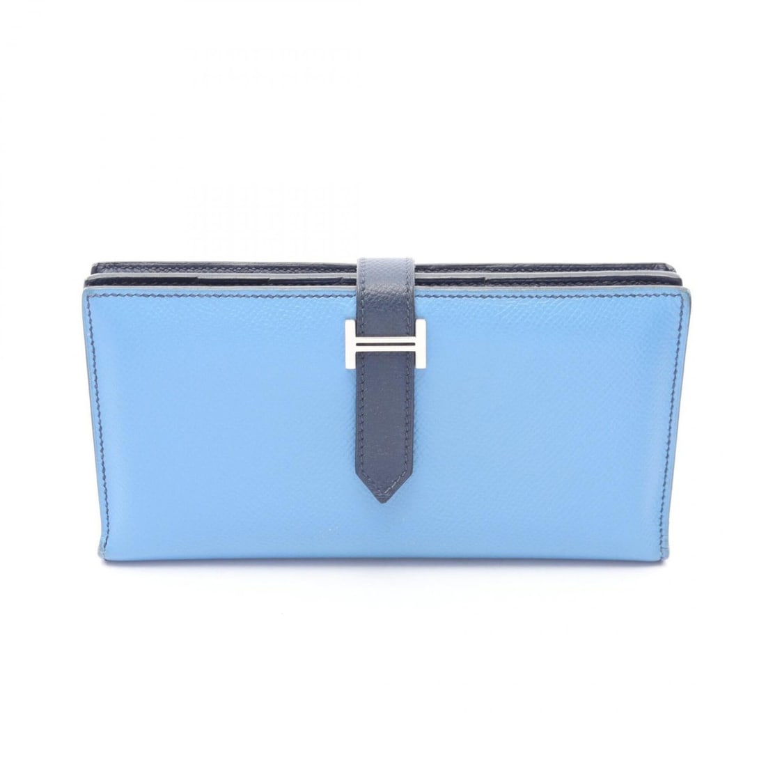 Hermes Bearn Soufflé Bi-fold Long Wallet, Leather, Veau Epsom, Women's, Blue/Navy, Blue Saphir: --- Catalog ---Category: SizeSize (HxWxD): 9cm x 17.5cm x 2cm / 3.54'' x 6.88'' x 0.78''Category: DesignType: Long wallet (bi-fold)Color: Bleu Saphir, Blue, Blue Paradise, NavyGender: WomenMaterial: