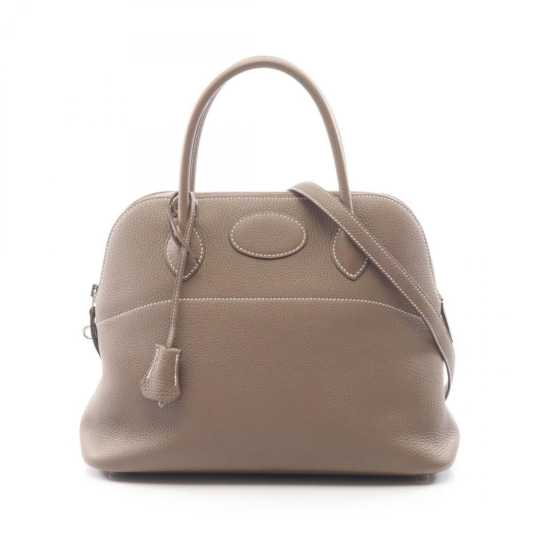 Hermes Bolide 31 Etoupe 2-way handbag, made of Taurillon Clemence leather, women's, gray.: --- Catalog ---Category: SizeSize (HxWxD): 24cm x 31cm x 12cm / 9.44'' x 12.2'' x 4.72''Category: DesignType: HandbagColor: Etoupe grayGender: WomenMaterial: Taurillon clemence leather Category: Gener