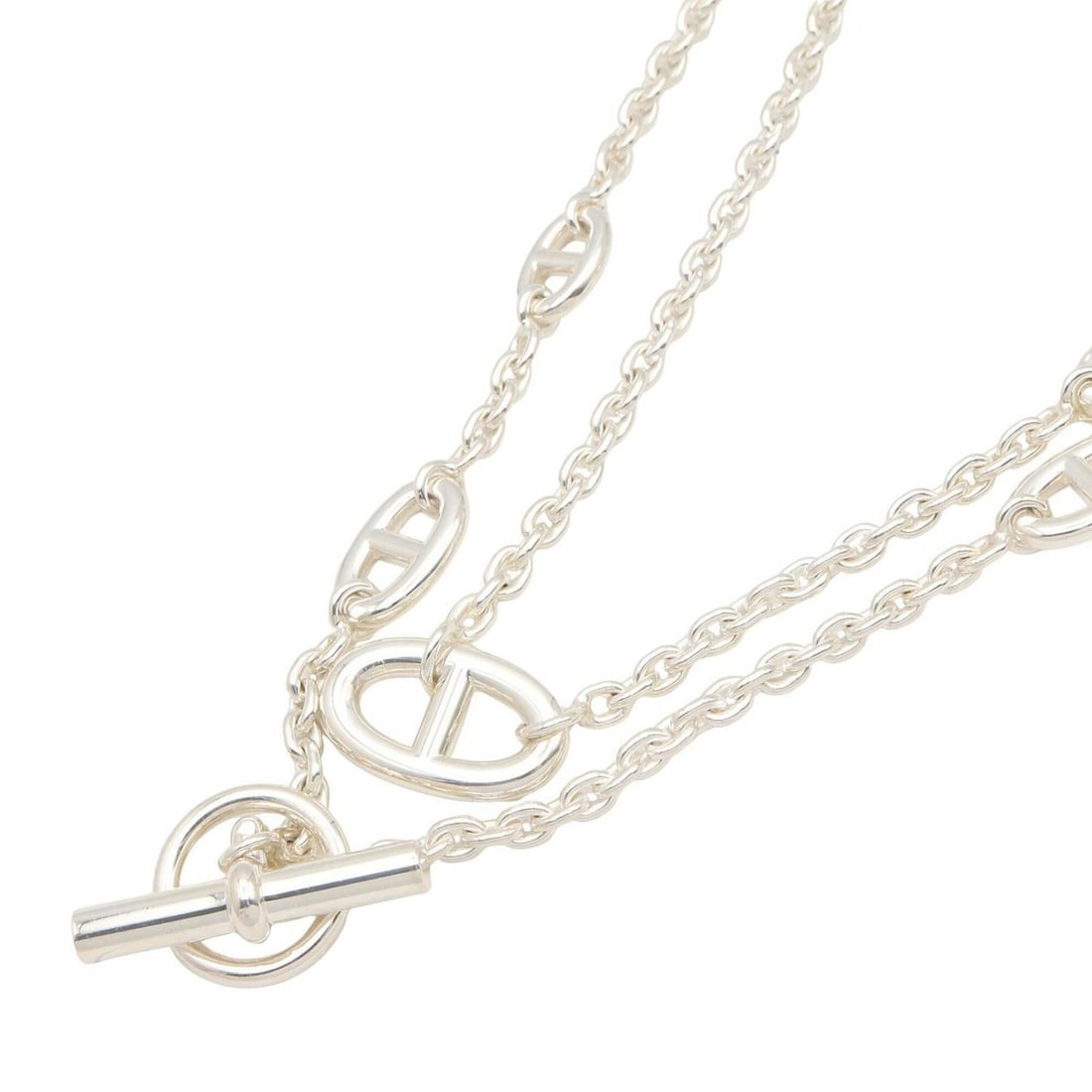Hermes Farandole 80 Necklace, Sterling Silver 925, Men's and Women's, Tone: --- Catalog ---Category: SizeNeck Circumference: 78.5 cm / 30.9''Category: DesignColor: SilverGender: Men,WomenMaterial: Silver 925Necklace Type: NecklaceCategory: GeneralBrand: Hermes--- Item List