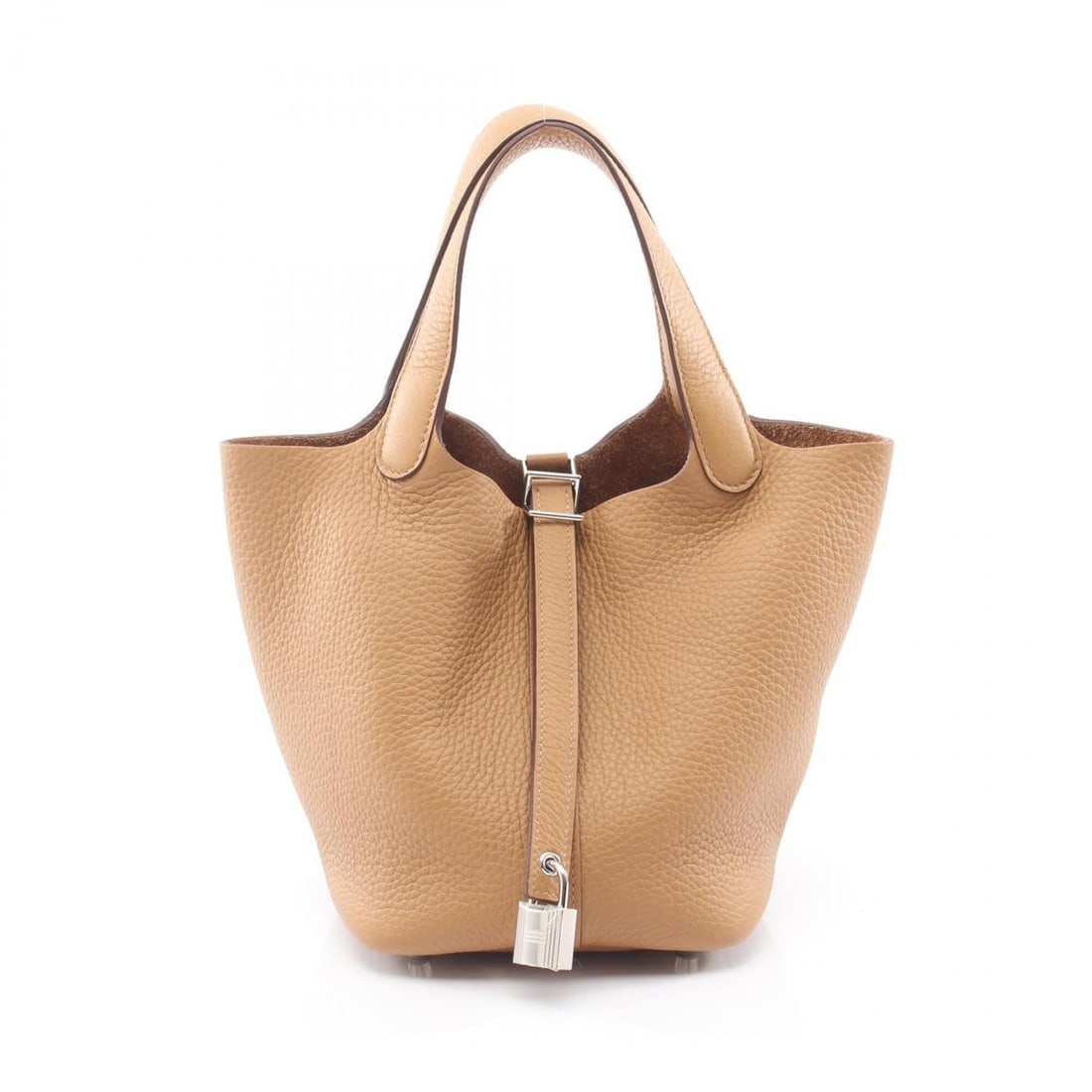 Hermes Picotin Lock PM Handbag, Leather, Taurillon Clemence Women's, Beige (1 of 6)