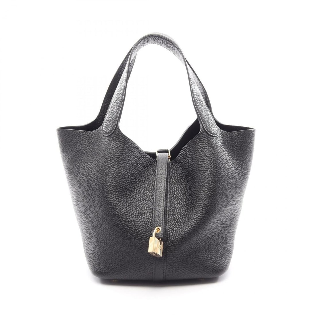 Hermes Picotin Lock MM Handbag, Leather, Taurillon Clemence Women's, Black: --- Catalog ---Category: SizeSize (HxWxD): 21cm x 22cm x 17cm / 8.26'' x 8.66'' x 6.69''Category: DesignType: HandbagColor: BlackGender: WomenMaterial: Taurillon clemence leather Category: GeneralBran