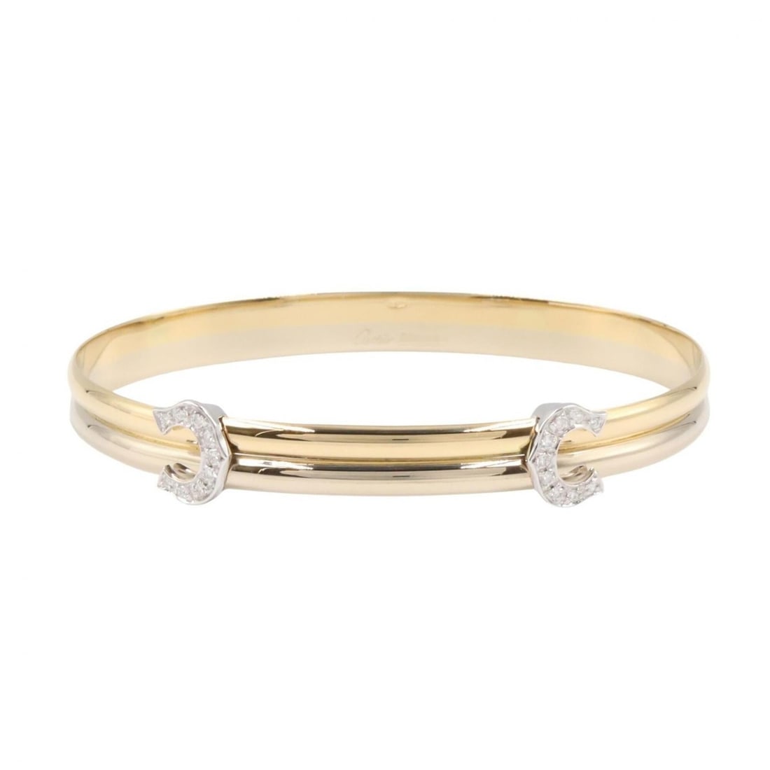 Cartier 2C Diamond Bracelet - 18K Yellow Gold / White Women's Tone Silver Clear: --- Catalog ---Category: SizeLength: 17.5cm / 6.88''Category: DesignType: Charm braceletColor: Clear, Gold, SilverGender: WomenMaterial: White gold (18K), Yellow gold (18K)Category: GeneralBrand: Cart