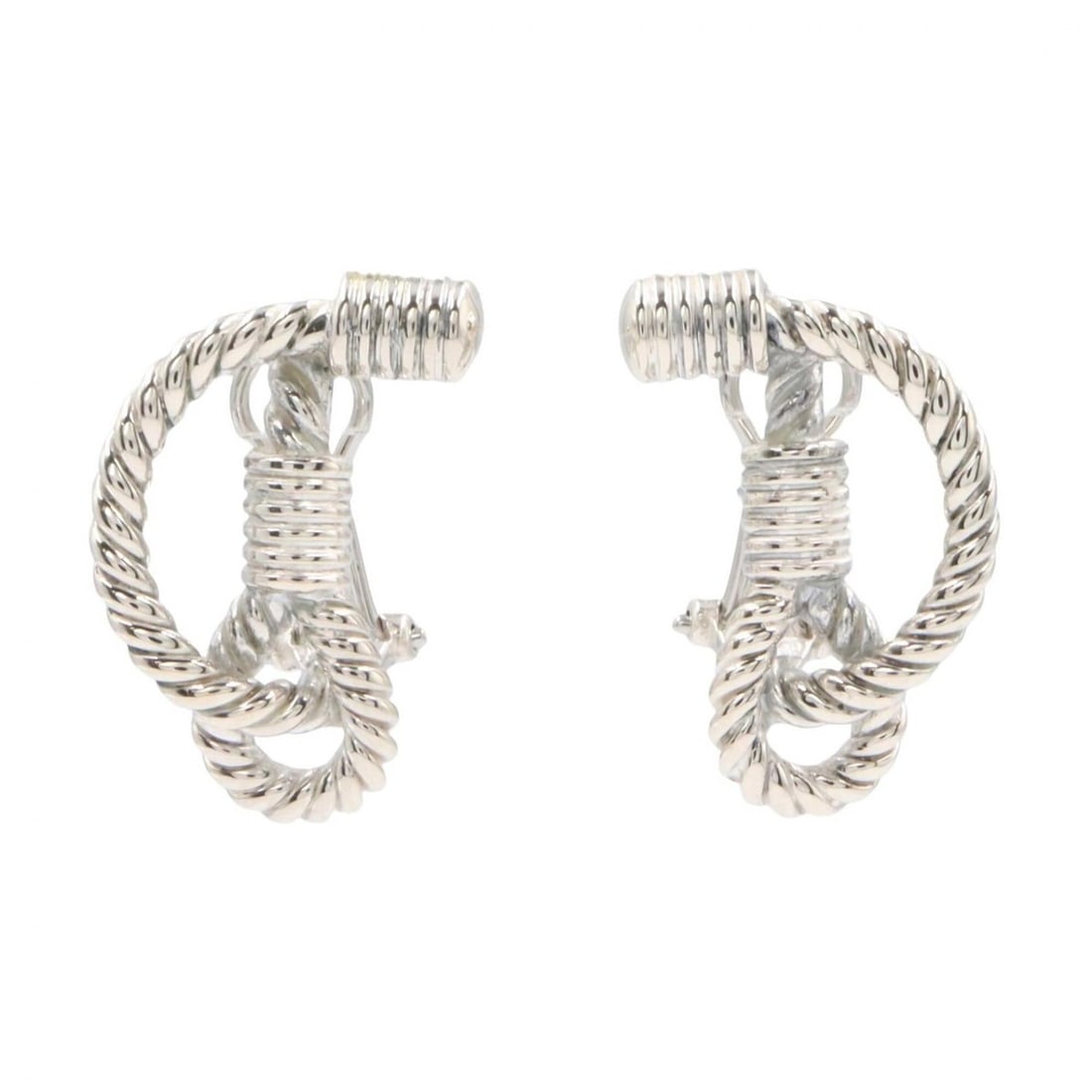 Hermes Rope Earrings, Sterling Silver 925, Women's Tone: --- Catalog ---Category: SizeSize (HxWxD): 30.00mm x 20.00mm / 1.18'' x 0.79''Category: DesignType: Drop earringsColor: SilverGender: WomenMaterial: Silver 925Category: GeneralBrand: Hermes--- Item Li