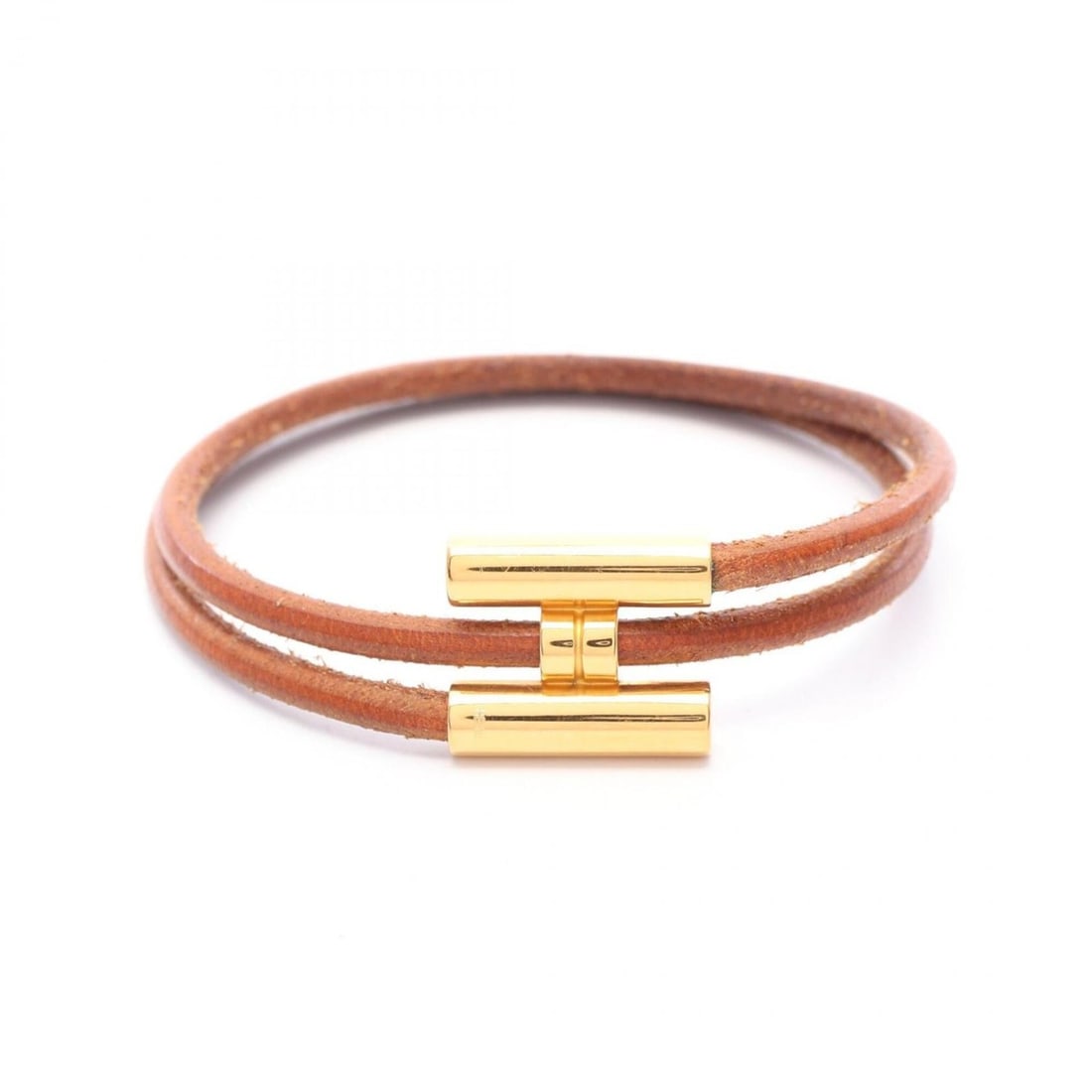 Hermes Tourni Tresse Bracelet, Leather, Gold Plated (GP), Women's, Brown/Gold Tone: --- Catalog ---Category: SizeLength: 18cm / 7.08''Category: DesignType: Charm braceletColor: Brown, GoldGender: WomenMaterial: Gold plating, LeatherCategory: GeneralBrand: Hermes--- Item List ---Secti