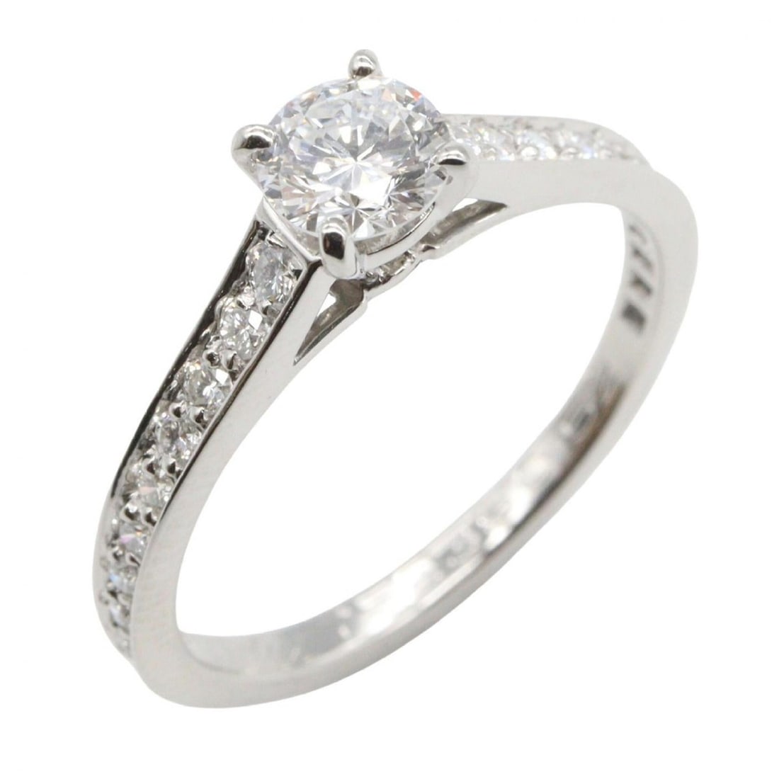 Cartier Solitaire 1895 Diamond Ring - Platinum (Pt950) Women's Silver/Clear Tone (1 of 11)