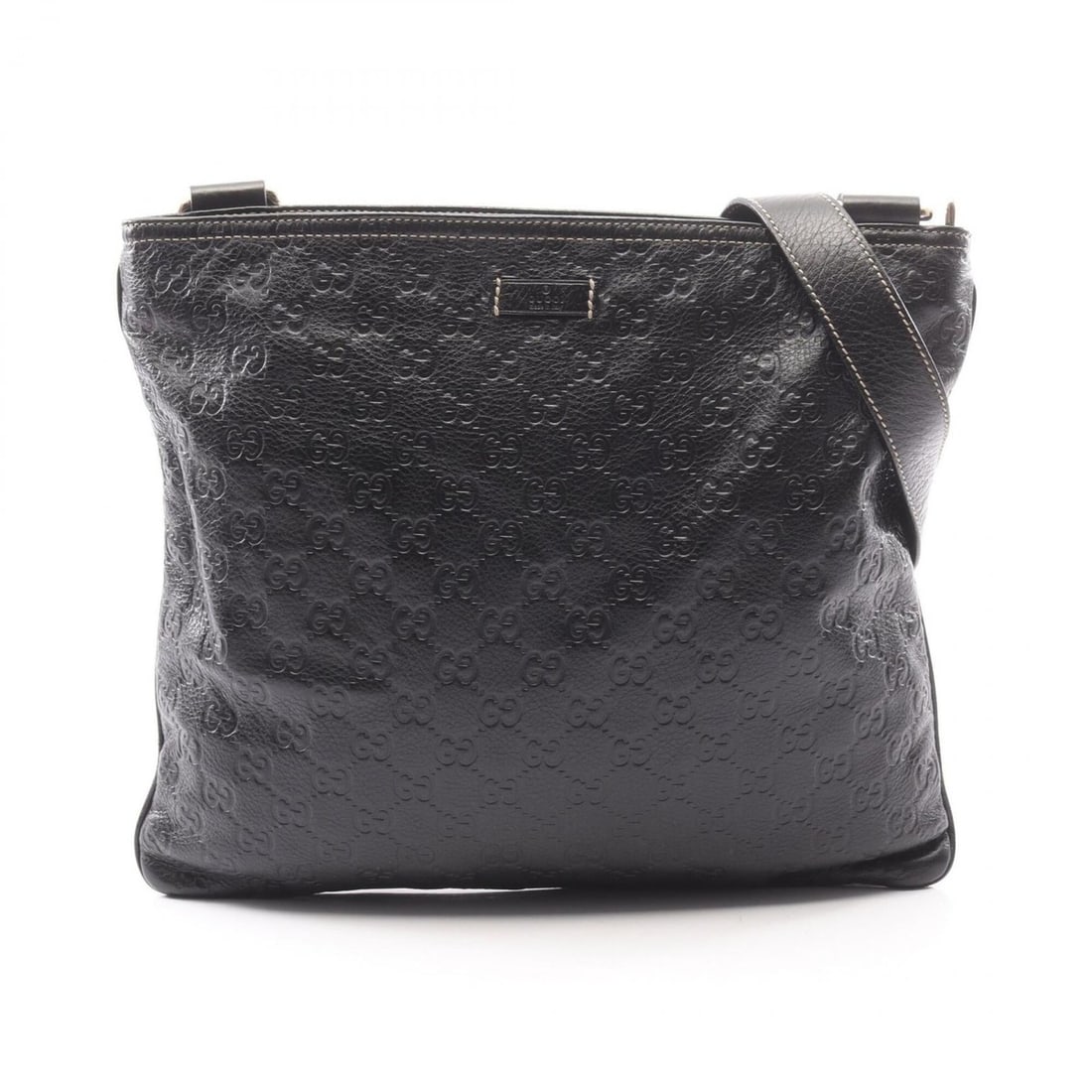 Gucci Guccissima Shoulder Bag Handbag Leather Men's Women's Black 201446 (1 of 12)