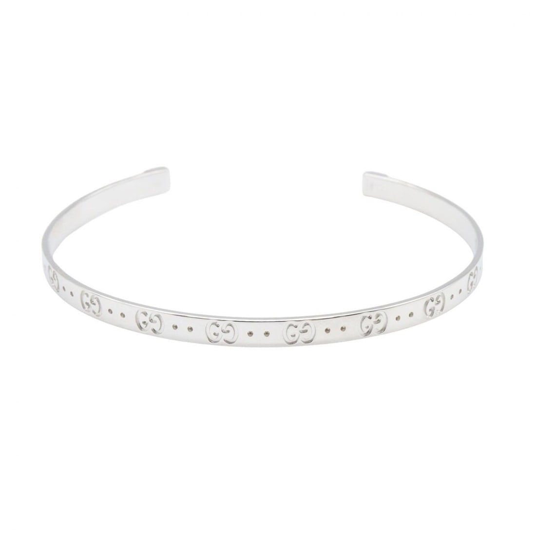 Gucci Icon Bracelet, 18K White Gold (WG), Silver Tone, for Men and Women.: --- Catalog ---Category: SizeLength: 18cm / 7.08''Category: DesignType: Charm braceletColor: SilverGender: Men,WomenMaterial: White gold (18K)Category: GeneralBrand: Gucci--- Item List ---Section: Con