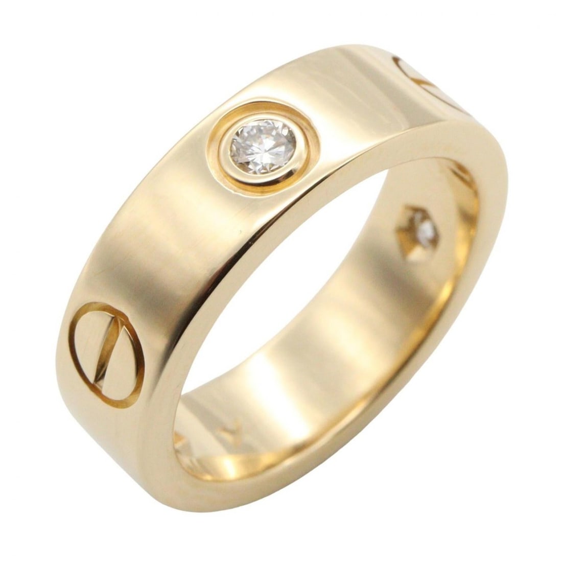 Cartier Love Ring 3PD - 18K (Yellow Gold) Diamond Women's Gold Tone Clear: --- Catalog ---Category: SizeJP Size: 8US Size: 4.5Category: DesignType: Band ringColor: Clear, GoldStone: DiamondGender: WomenMaterial: Yellow gold (18K)Category: GeneralBrand: Cartier--- Item List -