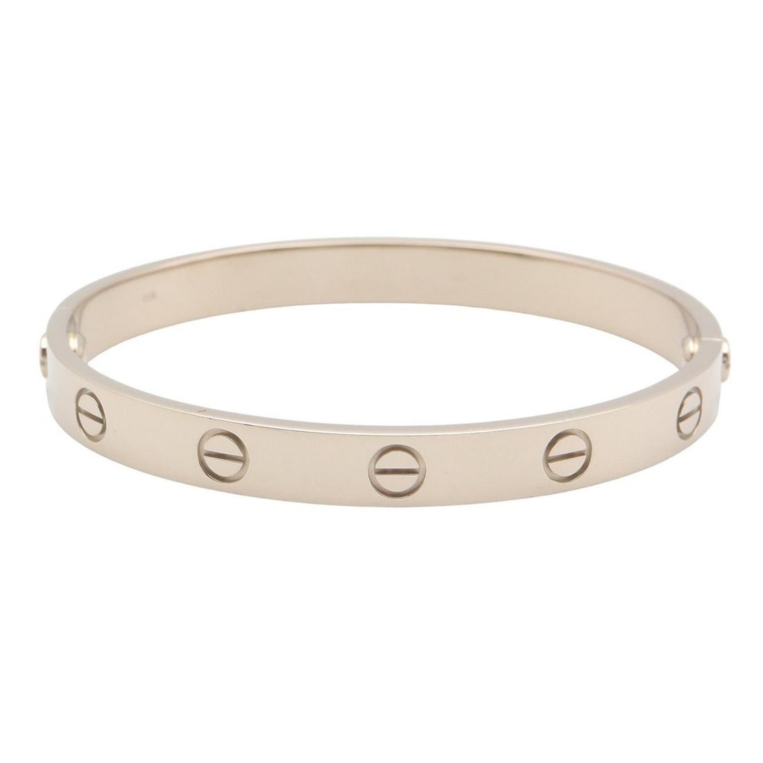 Cartier Love Bracelet, 18K White Gold (WG), Silver Tone, for Men and Women.: --- Catalog ---Category: SizeLength: 15cm / 5.9''Category: DesignType: Charm braceletColor: SilverGender: Men,WomenMaterial: White gold (18K)Category: GeneralBrand: Cartier--- Item List ---Section: Co
