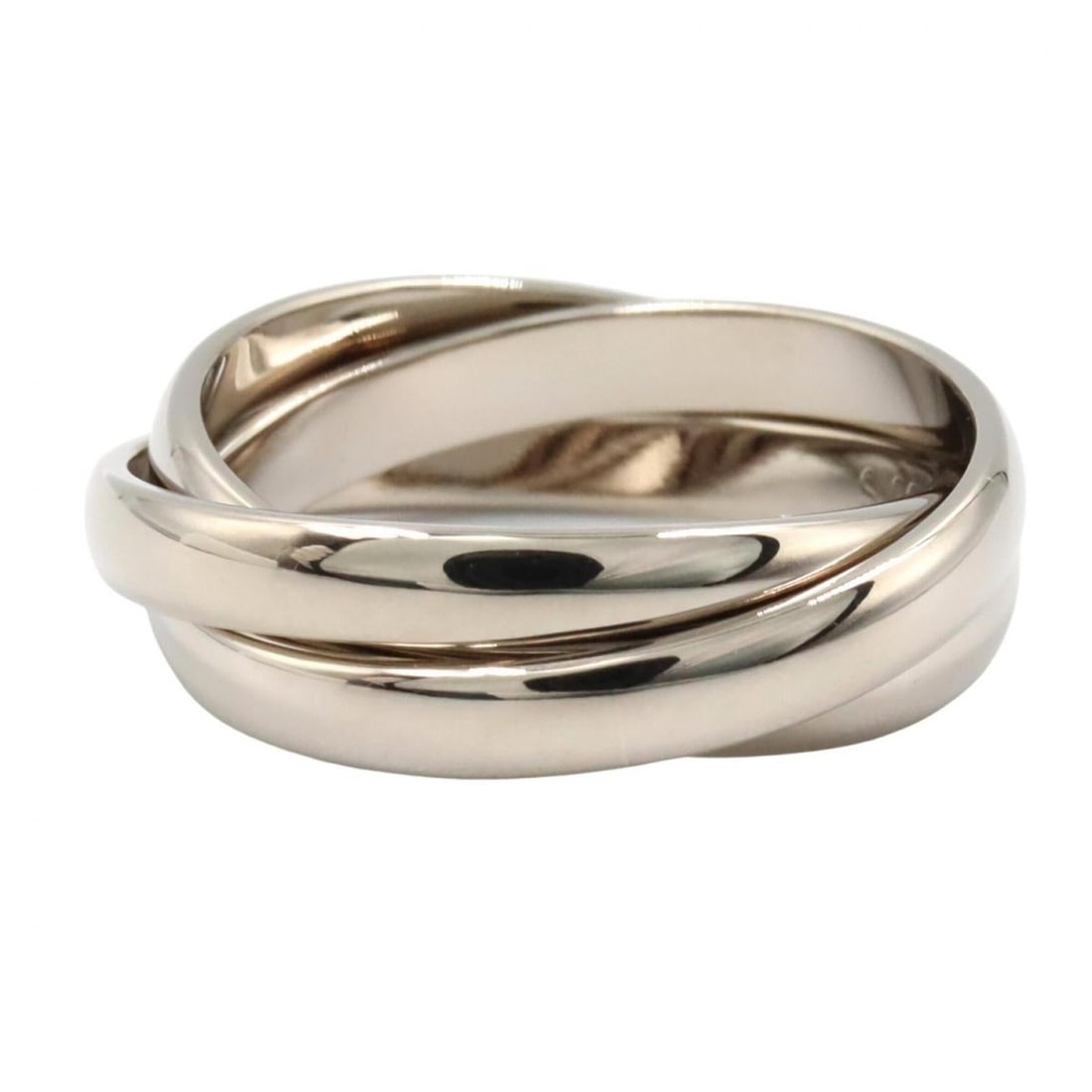 Cartier Trinity Ring, 18K White Gold (18KWG), Silver Tone, B4039751: --- Catalog ---Category: SizeJP Size: 10.5US Size: 5.5Category: DesignType: Band ringColor: SilverGender: Men,WomenMaterial: White gold (18K)Category: GeneralMPN: B4039751Brand: Cartier--- Item List -