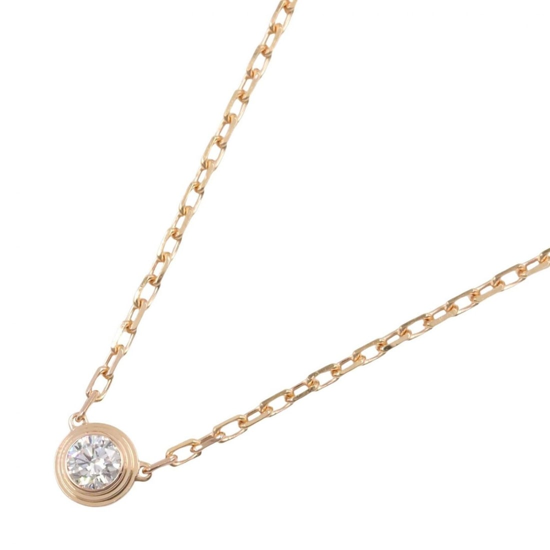 Cartier d'Amour Necklace SM - 18KPG (Pink Gold) with Diamonds Women's Gold Tone Clear: --- Catalog ---Category: SizePendant Size: 4.4mm x 4.4mm / 0.17'' x 0.17''Neck Circumference: 37.5 cm - 41 cm / 14.76'' - 16.14''Category: DesignColor: Clear, GoldStone: DiamondGender: WomenMaterial: 