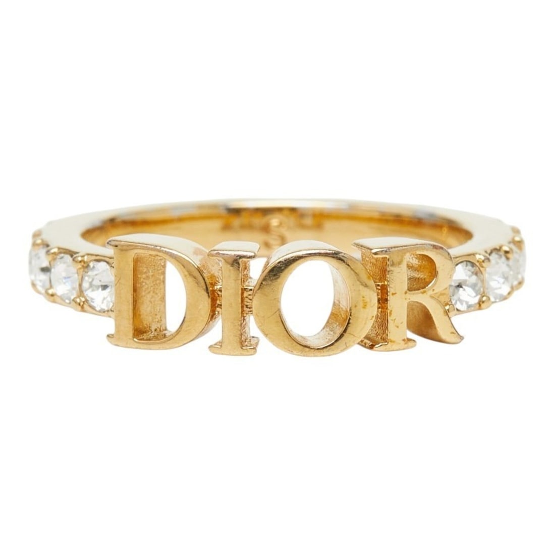 Christian Dior Dior Revolution Ring, Size S, Gold Plated, Rhinestone, Women's.: --- Catalog ---Category: SizeJP Size: 10US Size: 5.5Category: DesignColor: GoldGender: WomenMaterial: RhinestoneCategory: GeneralBrand: Christian Dior--- Item List ---Section: ConditionRanking: Rank A