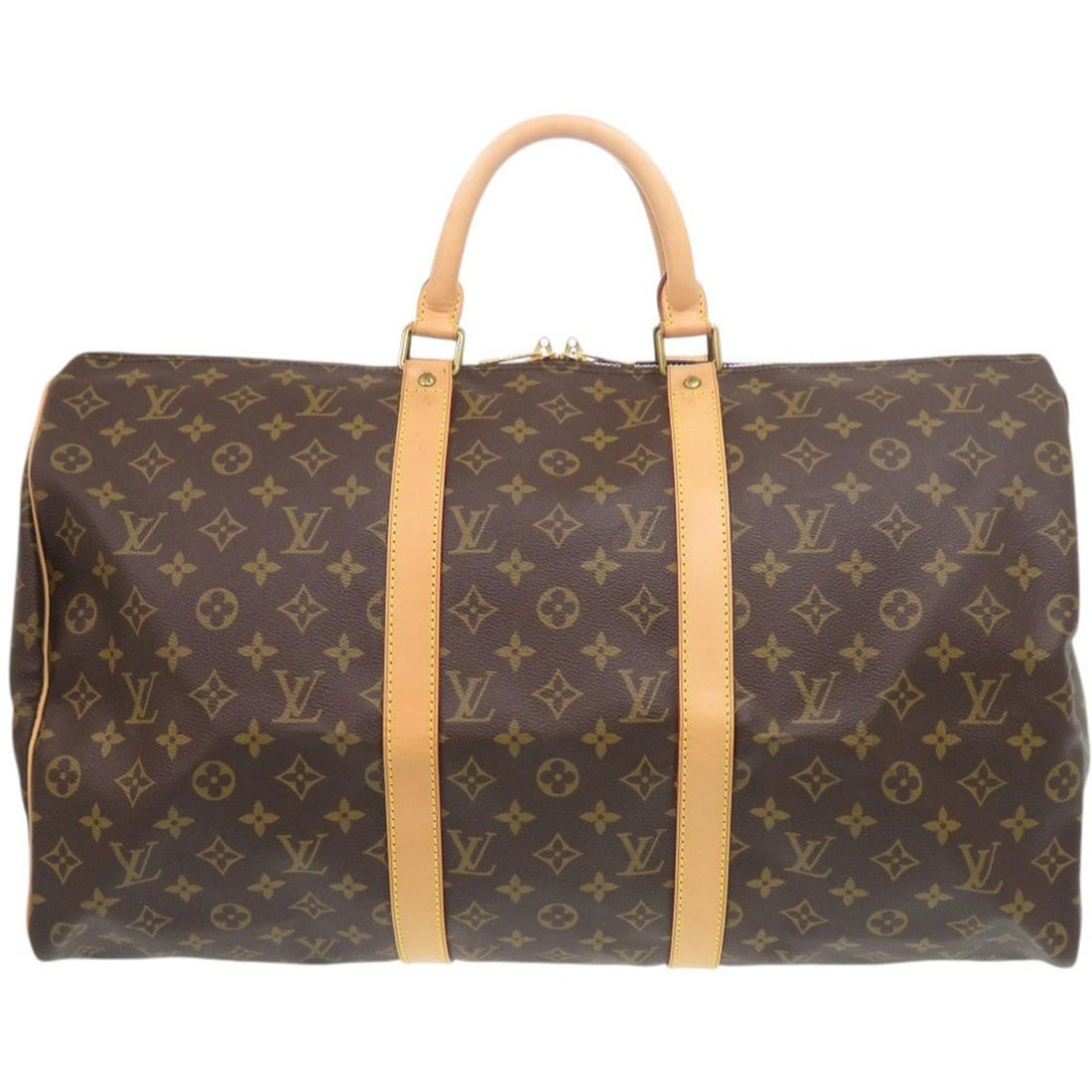 Louis Vuitton Keepall 50 Monogram M41426 Boston Bag LV 0373 LOUIS VUITTON: --- Catalog ---Category: SizeSize (HxWxD): 27cm x 50cm x 22cm / 10.62'' x 19.68'' x 8.66''Category: DesignType: Boston bagColor: BrownGender: MenMaterial: Monogram , Canvas Hardware Color: GoldCategor