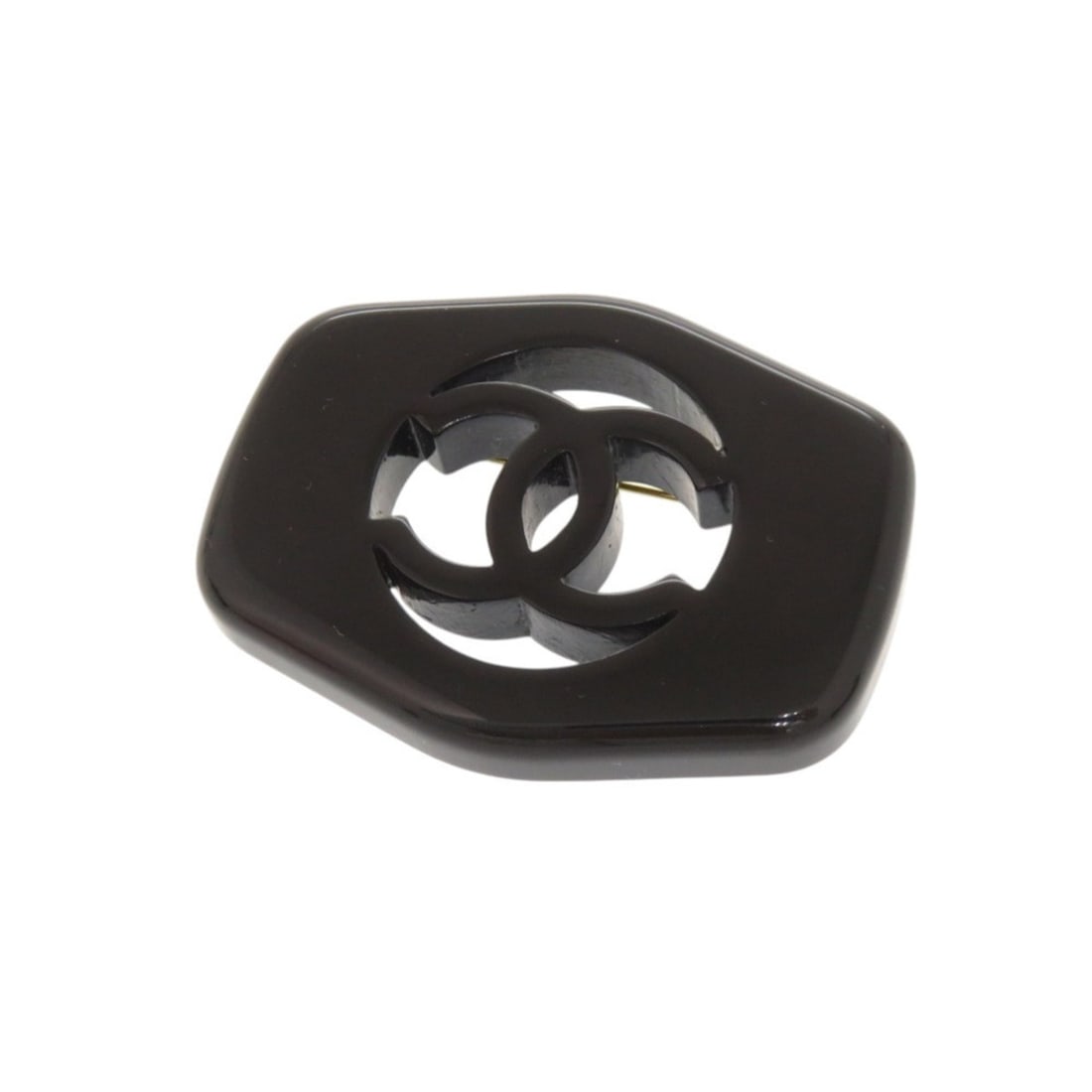 Chanel Coco Mark 97P Vintage Plastic Black Brooch 0593 CHANEL: --- Catalog ---Category: SizeSize (HxWxD): 45cm x 60cm / 17.71'' x 23.62''Category: DesignType: BroochColor: BlackGender: WomenMaterial: PlasticCategory: GeneralBrand: ChanelCountry of Origin: France-