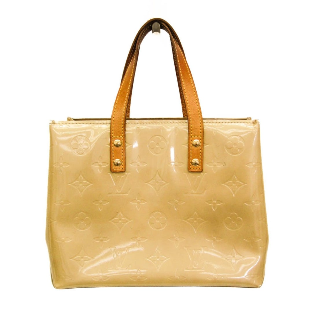 Louis Vuitton Monogram Vernis Reade PM M91144 Women's Handbag Soft Beige: --- Catalog ---Category: SizeSize (HxWxD): 18cm x 22.5cm x 10cm / 7.08'' x 8.85'' x 3.93''Category: DesignType: HandbagColor: Soft beigeGender: WomenMaterial: Monogram Vernis Category: GeneralLine: Mo