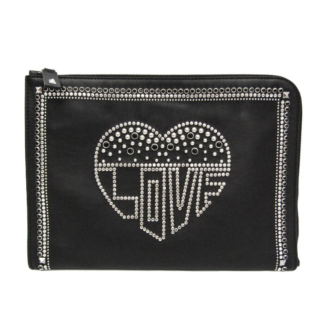Valentino Garavani Studs LOVE Women,Men Leather Clutch Bag,Pouch Black: --- Catalog ---Category: SizeSize (HxWxD): 23.5cm x 33cm x 1.5cm / 9.25'' x 12.99'' x 0.59''Category: DesignType: Clutch bag, PouchColor: BlackGender: Women,MenMaterial: Leather Inner Pocket: Zipper p