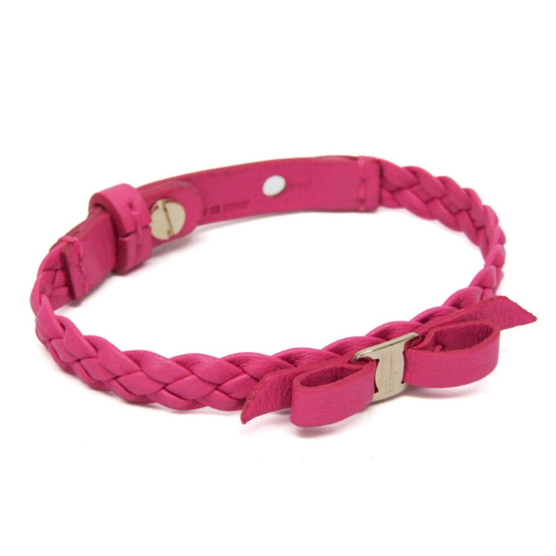 Salvatore Ferragamo Vara Ribbon 762501 Leather Bangle Pink (1 of 11)