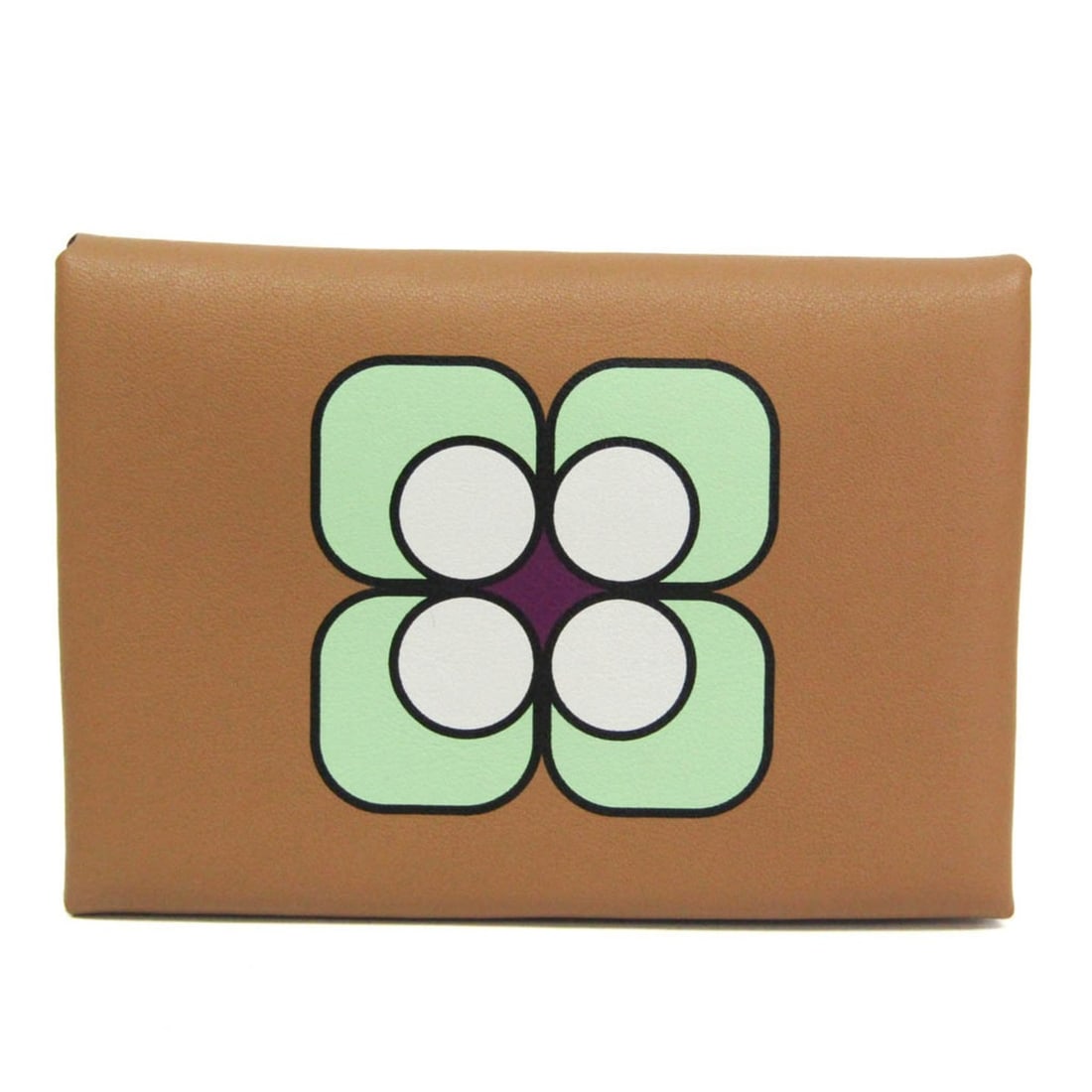 Hermes Calvi Duo Imprime Swift Leather Card Case Light Brown,Multi-color: --- Catalog ---Category: DesignType: Card caseColor: Light brown, Multi-colorGender: Men,WomenClosure: Snap fastenerMaterial: Swift leather Inner Pocket: Coin purse/coin case 1, Open pocket 2Category: