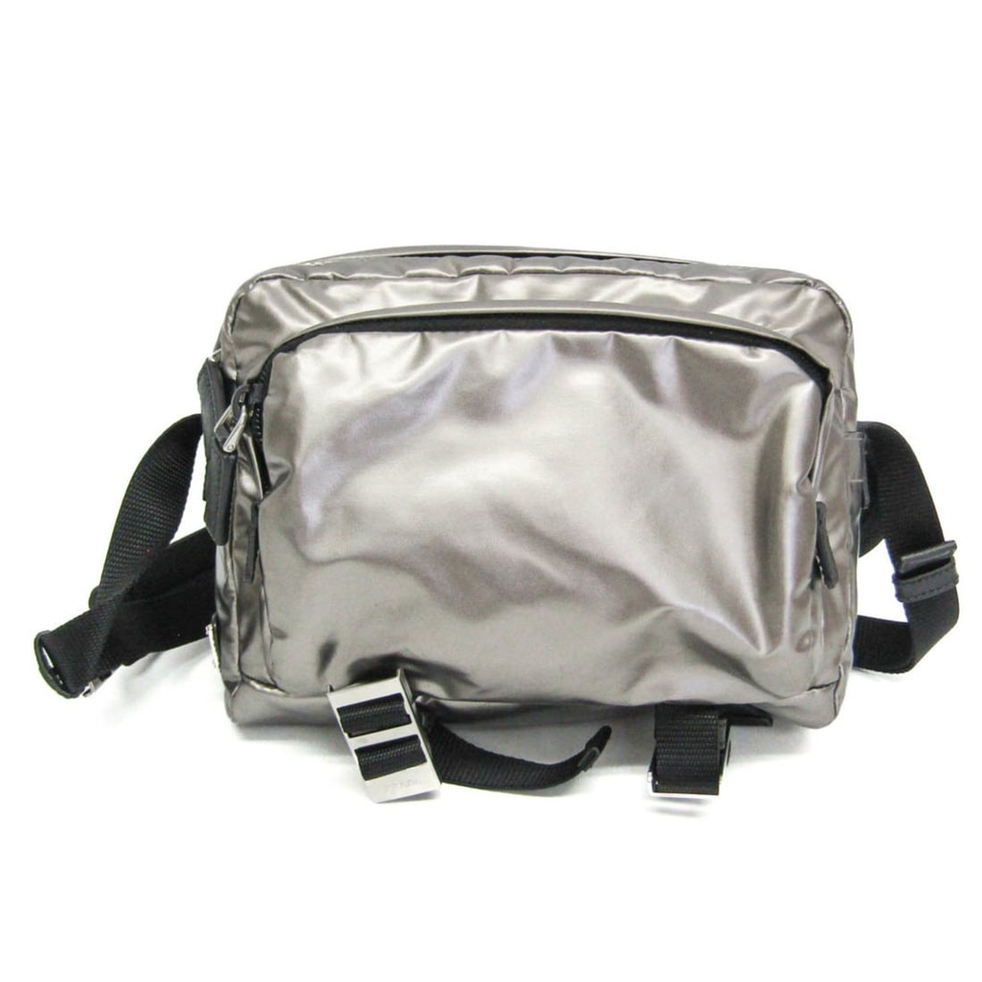 Prada 2VH043 Women,Men Nylon,Leather Shoulder Bag Silver,Black: --- Catalog ---Category: SizeSize (HxWxD): 15cm x 21cm x 5cm / 5.9'' x 8.26'' x 1.96''Strap Length: 90cm - 140cm / 35.43'' - 55.11''Category: DesignType: Shoulder bagColor: Black, SilverGender: Women,