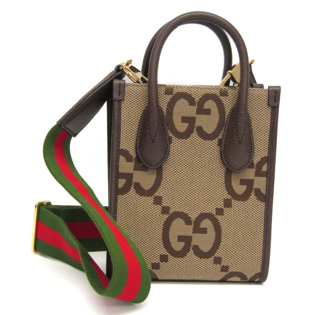 Gucci Jumbo GG Mini 699406 Women's Canvas,Leather Handbag,Shoulder Bag Beige,Dark Brown: --- Catalog ---Category: SizeHandle Drop: 6.00cm / 2.36''Size (HxWxD): 19cm x 16cm x 7cm / 7.48'' x 6.29'' x 2.75''Strap Length: 85cm - 135cm / 33.46'' - 53.14''Handle Length: 25cm / 9.84''Category: D