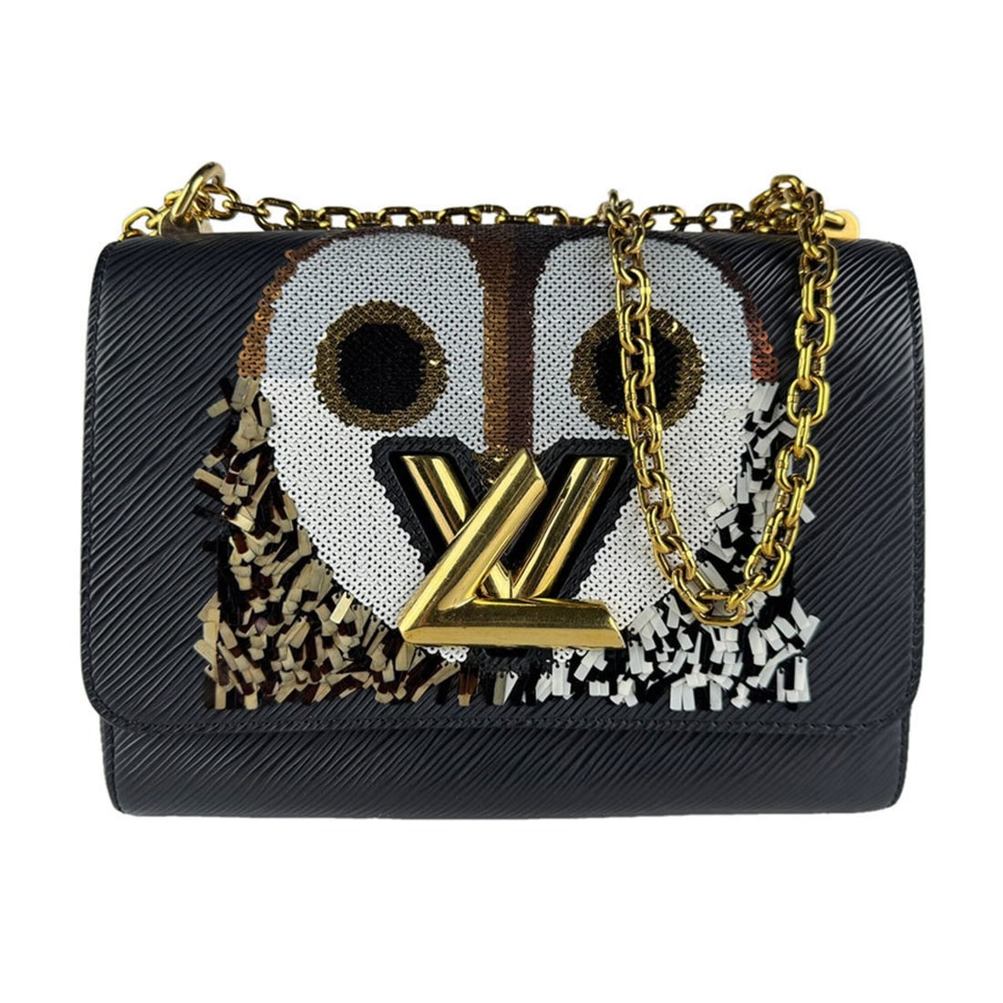 Louis Vuitton LOUIS VUITTON Shoulder Bag Epi Twist MM Leather Black Gold Women's M41867 z9737: --- Catalog ---Category: SizeSize (HxWxD): 18cm x 23cm x 9cm / 7.08'' x 9.05'' x 3.54''Category: DesignType: Shoulder bagColor: BlackGender: WomenMaterial: Epi leather Category: GeneralMPN: M41867Bran