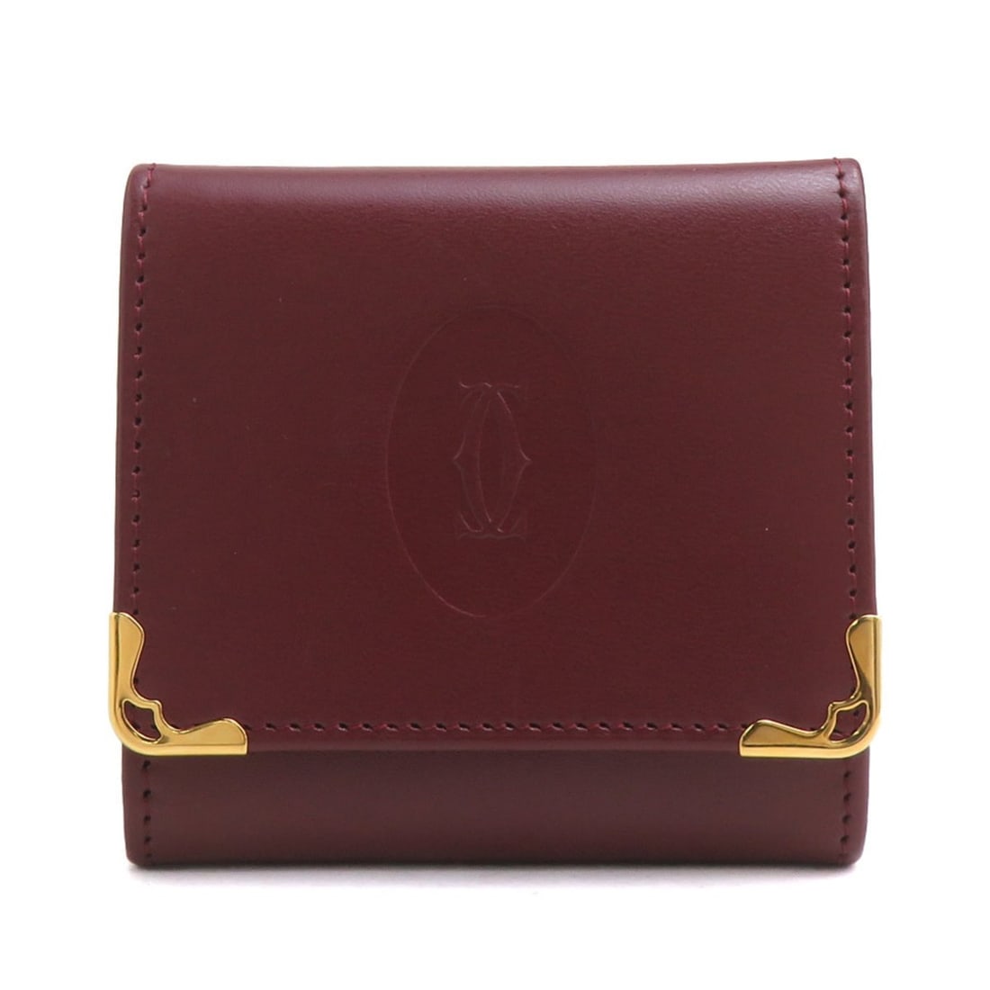 Cartier wallet/coin purse, Must Line leather, Bordeaux, for men and women, r11203a (1 of 13)