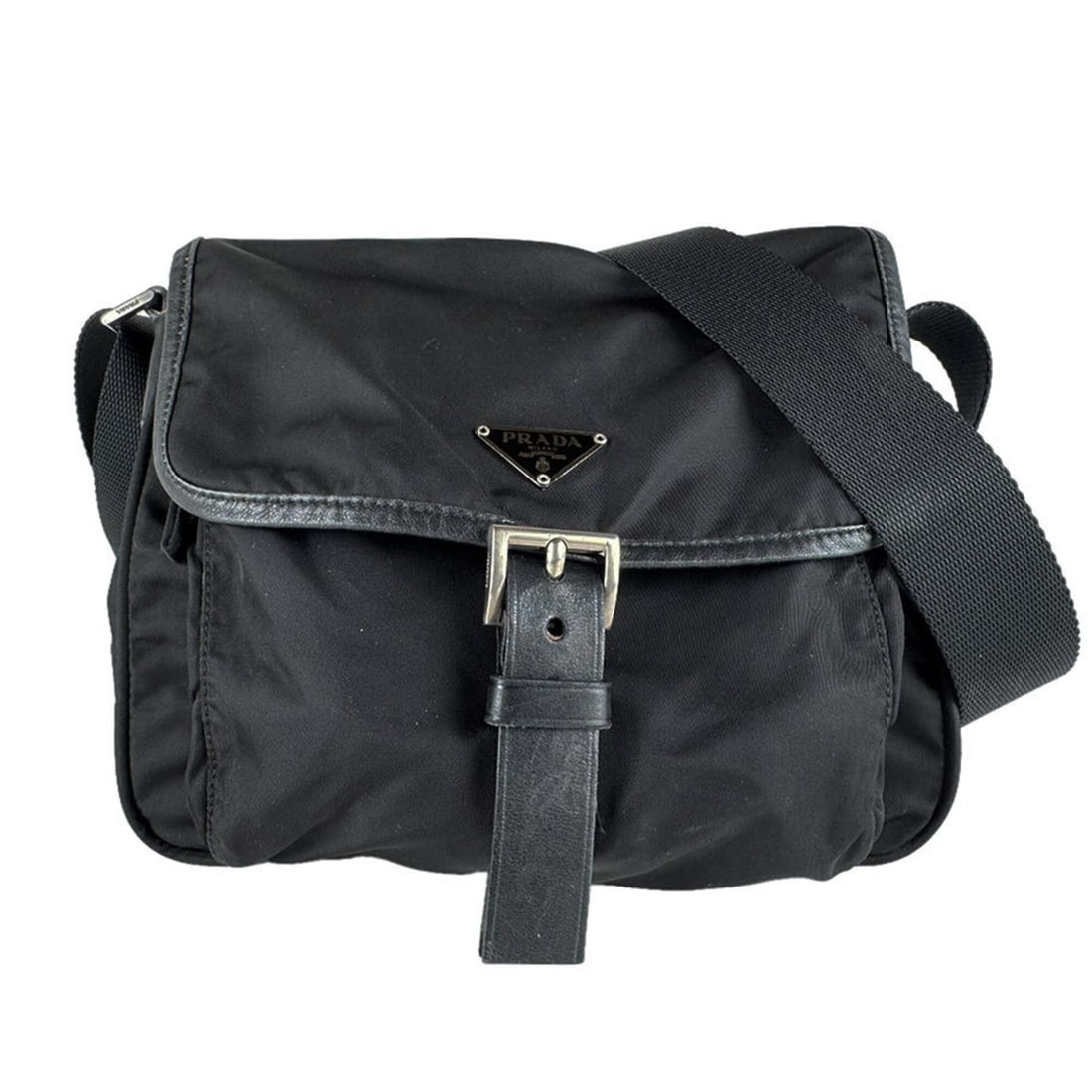 Prada PRADA Shoulder Bag, Nylon, Black, Men's & Women's, z9727 (1 of 12)