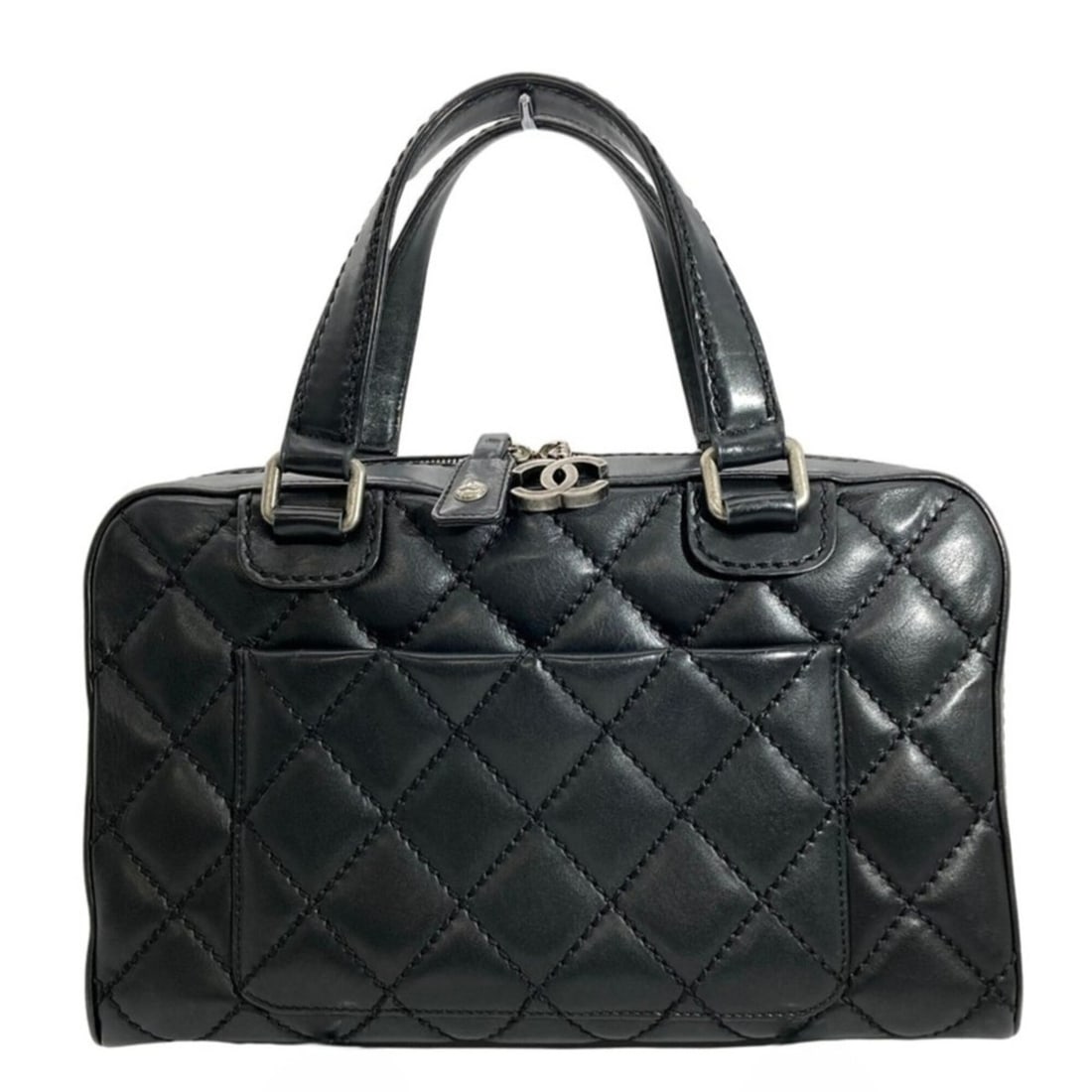 Chanel Wild Stitch Handbag, Black, Silver Hardware, Coco Charm, Boston Bag: --- Catalog ---Category: SizeSize (HxWxD): 20cm x 33cm x 12cm / 7.87'' x 12.99'' x 4.72''Category: DesignType: Boston bag, HandbagColor: BlackGender: Women,MenCategory: GeneralBrand: Chanel--- Item Li