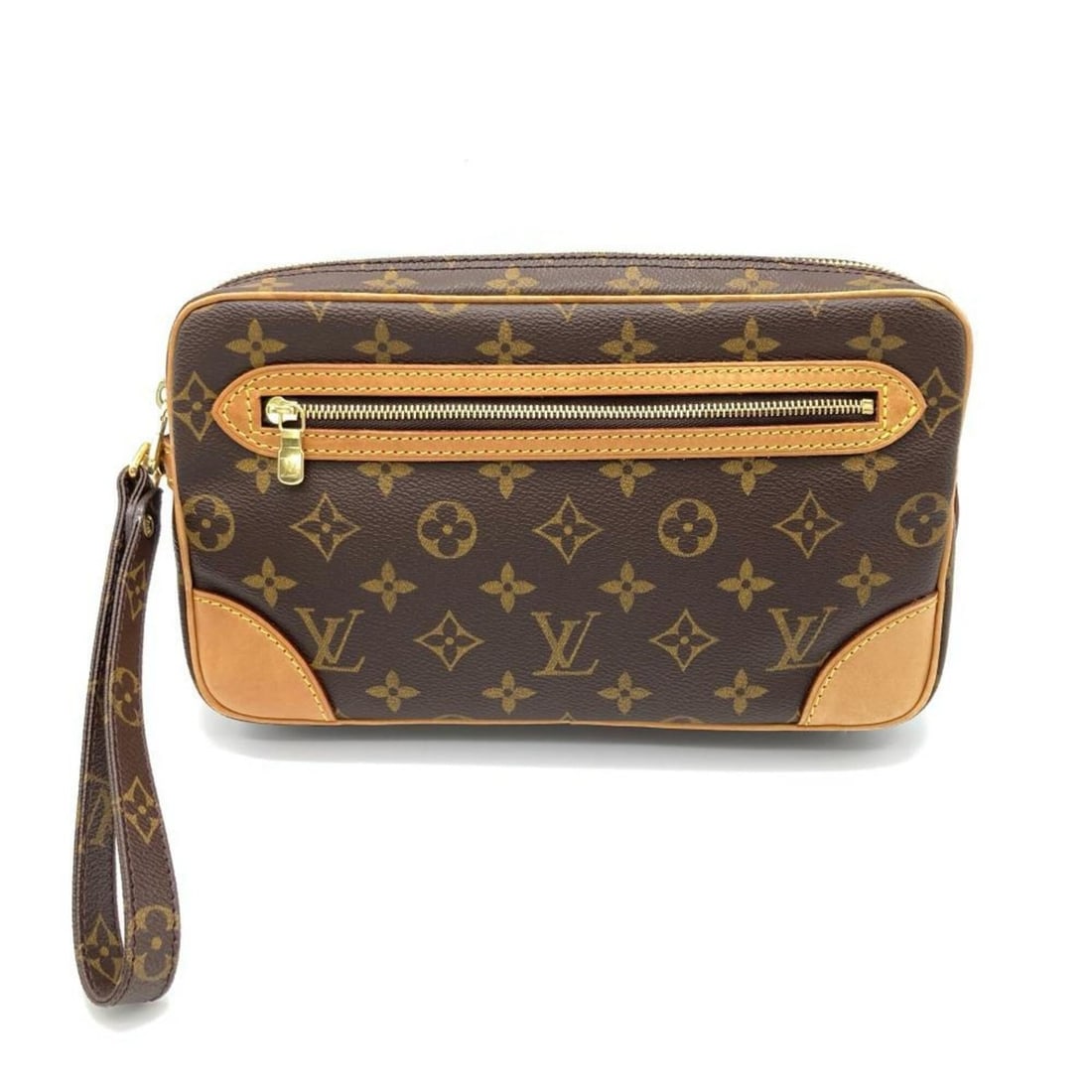 Louis Vuitton Marly Dragonne Handbag, Monogram Canvas and Natural Leather, M51825 Brown, SL0041: --- Catalog ---Category: SizeSize (HxWxD): 14.5cm x 26cm x 4cm / 5.7'' x 10.23'' x 1.57''Category: DesignType: HandbagColor: BrownGender: Women,MenMaterial: Monogram , Canvas Category: GeneralMPN: M51