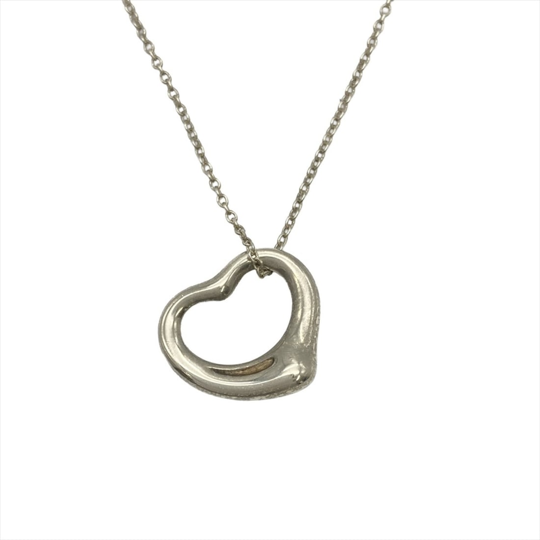 Tiffany & Co. Open Heart Necklace, SV925, 2.9g, Silver, Elsa Peretti, Women's.: --- Catalog ---Category: SizePendant Size: 14mm x 16mm / 0.55'' x 0.62''Neck Circumference: 41 cm / 16.14''Category: DesignColor: SilverGender: WomenMaterial: Silver 925Necklace Type: NecklaceCategory