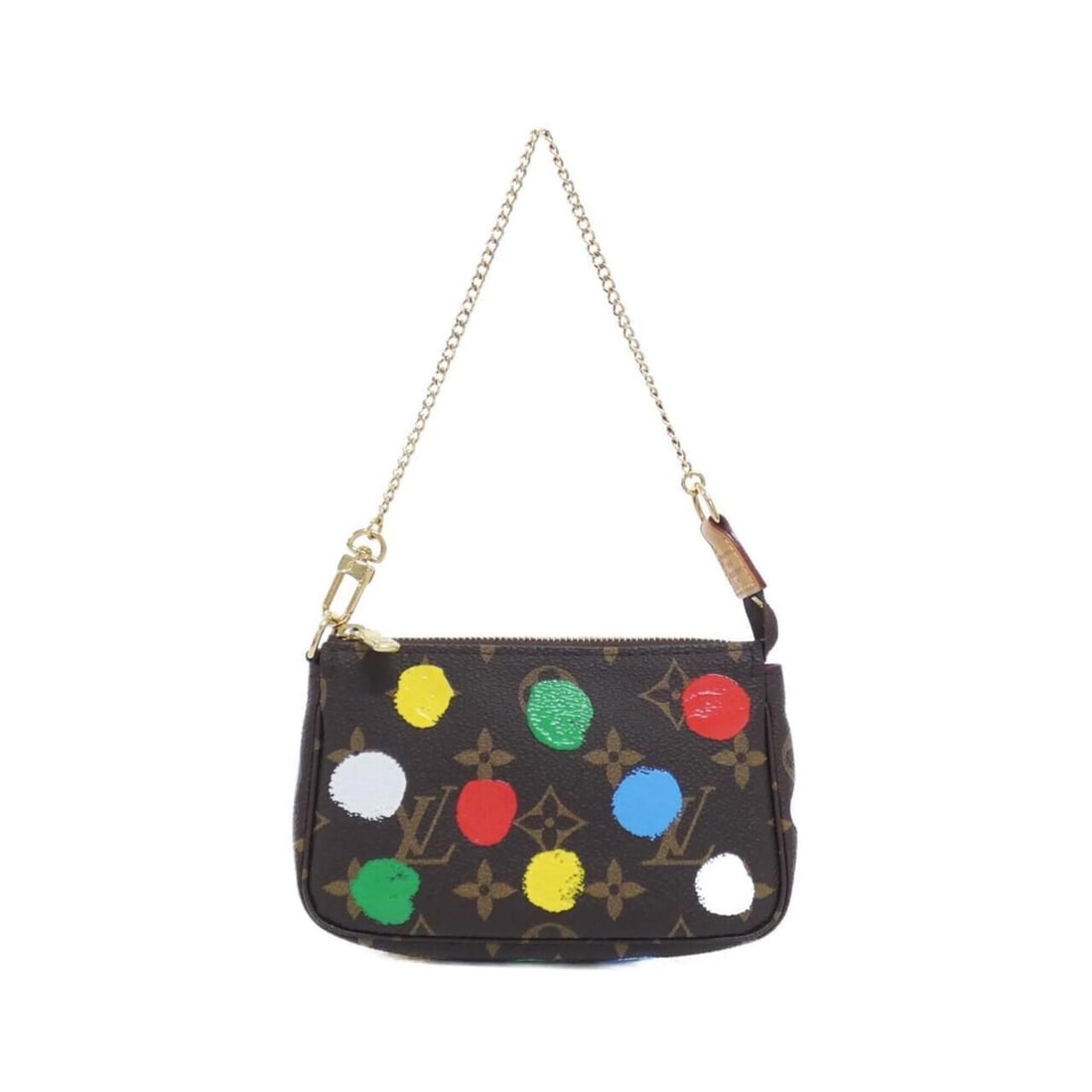 Louis Vuitton Monogram (LV X YK) Mini Pochette Accessoires M81866 Accessory Pouch: --- Catalog ---Category: SizeWeight: 70g / 2.46oz.Size (HxWxD): 10cm x 15cm x 4cm / 3.93'' x 5.9'' x 1.57''Handle Length: 35cm / 13.77''Category: DesignType: Pochette, PouchColor: Marron, MonogramGend