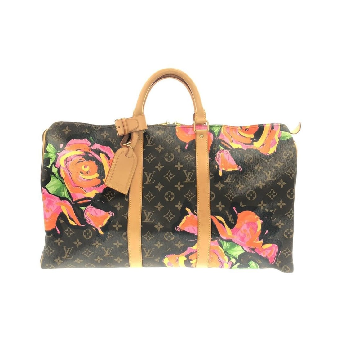Louis Vuitton Monogram Rose (Stephen Sprouse) Keepall 50cm M48605 Boston Bag: --- Catalog ---Category: SizeWeight: 910g / 2lb.Size (HxWxD): 30cm x 51cm x 21cm / 11.81'' x 20.07'' x 8.26''Handle Length: 33.5cm / 13.18''Category: DesignType: Boston bagColor: Marron, Monogram