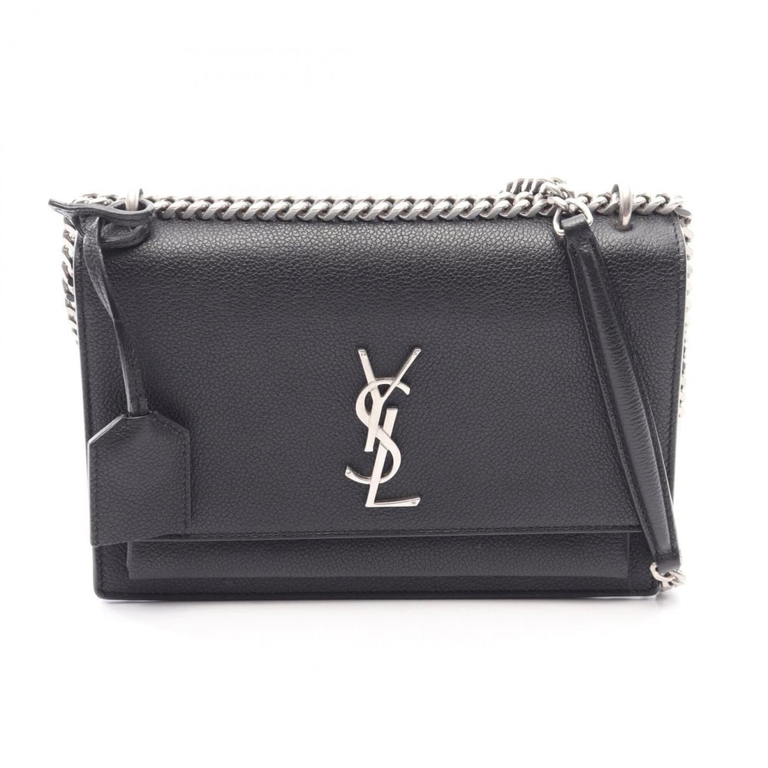 Yves Saint Laurent Saint Laurent Paris Sunset Shoulder Bag/Handbag, Leather, Women's, Black, 442906: --- Catalog ---Category: SizeSize (HxWxD): 15cm x 22cm x 4cm / 5.9'' x 8.66'' x 1.57''Category: DesignType: Shoulder bagColor: BlackGender: WomenMaterial: Leather Category: GeneralBrand: Yves Saint