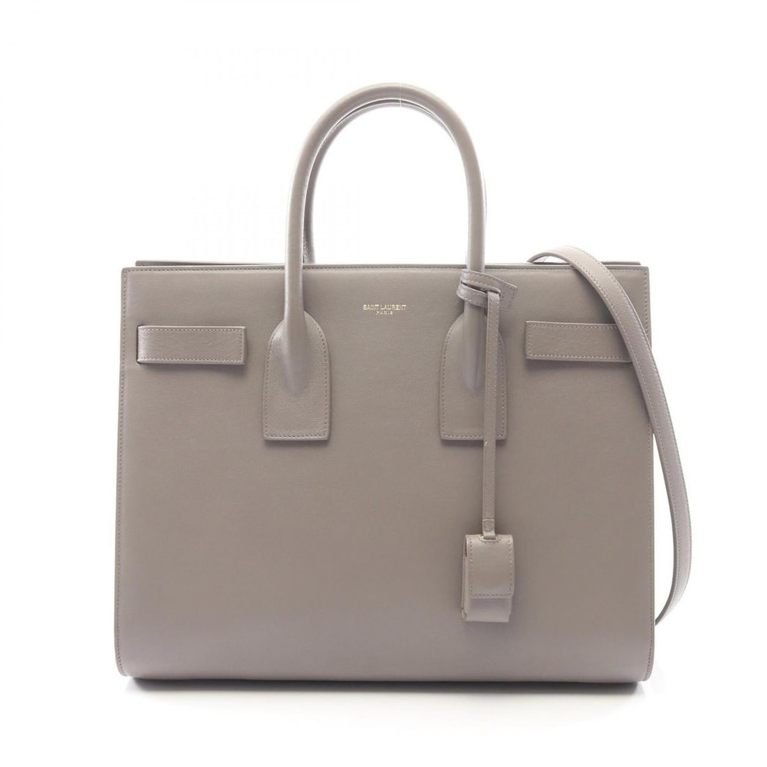 Yves Saint Laurent Saint Laurent Paris Classic Sac de Jour 2-Way Handbag, Leather, Women's, Gray,: --- Catalog ---Category: SizeSize (HxWxD): 26cm x 32cm x 15cm / 10.23'' x 12.59'' x 5.9''Category: DesignType: HandbagColor: GrayGender: WomenMaterial: Leather Category: GeneralBrand: Yves Saint