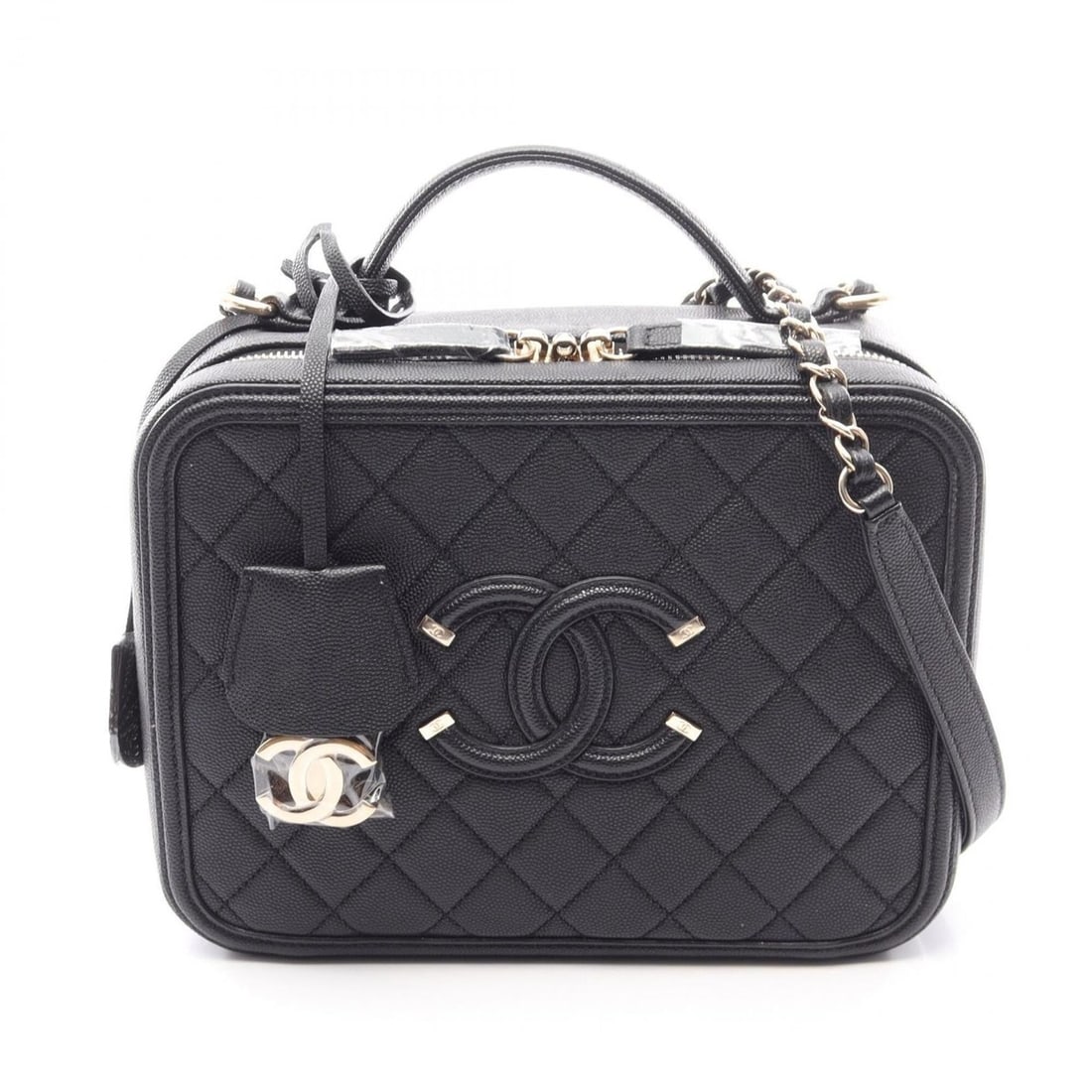 Chanel CC Filigree Vanity 2-Way Shoulder Bag/Handbag, Caviar Leather (Grained Calfskin), Women's, (1 of 13)