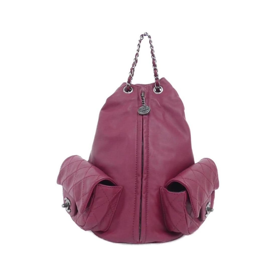 Chanel 65834 Backpack: --- Catalog ---Category: SizeWeight: 650g / 1.43lb.Size (HxWxD): 34cm x 33cm x 16cm / 13.38'' x 12.99'' x 6.29''Strap Length: 78cm / 30.7''Category: DesignType: BackpackColor: BordeauxGender:
