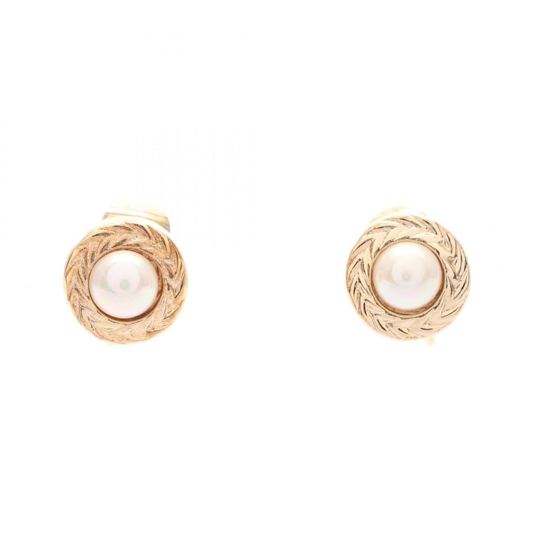Christian Dior Earrings, Gold Plated (GP), Faux Pearl, Women's, Gold/White Tones: --- Catalog ---Category: SizeSize (HxWxD): 11.00mm x 11.00mm / 0.43'' x 0.43''Category: DesignType: Clip earringsColor: Gold, WhiteGender: WomenMaterial: Artificial pearl, Gold platingCategory: Genera