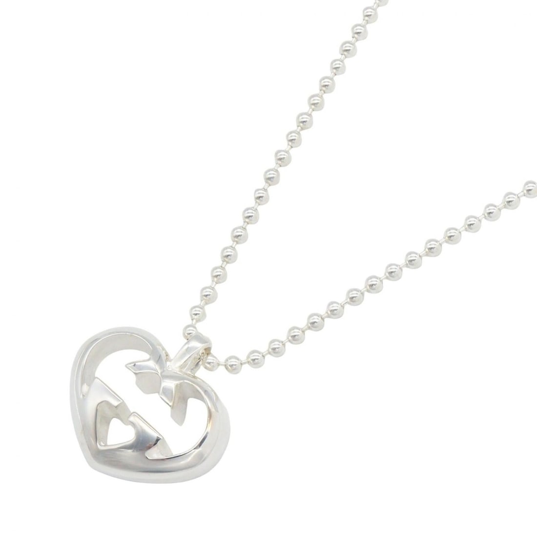 Gucci Heart Interlocking G Necklace, Sterling Silver 925, Tone, for Men and Women: --- Catalog ---Category: SizePendant Size: 25mm x 30mm / 0.98'' x 1.18''Neck Circumference: 70 cm / 27.55''Category: DesignColor: SilverGender: Men,WomenMaterial: Silver 925Necklace Type: NecklaceCate