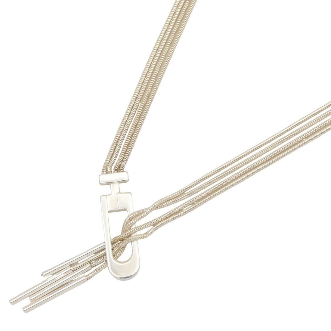 Gucci necklace, sterling silver (925), men's and women's, tone.: --- Catalog ---Category: SizePendant Size: 31.8mm x 9.3mm / 1.25'' x 0.36''Neck Circumference: 78 cm / 30.7''Category: DesignColor: SilverGender: Men,WomenMaterial: Silver 925Necklace Type: NecklaceCa