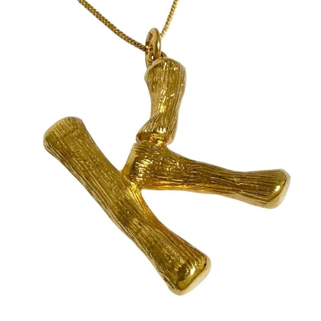 Celine Alphabet Charm Pendant Necklace, Initial K, Large Size: --- Catalog ---Category: SizeNeck Circumference: 39 cm - 41 cm / 15.35'' - 16.14''Category: DesignGender: Women,MenMaterial: MetalPendant Type: PendantNecklace Type: Pendant necklaceCategory: GeneralB