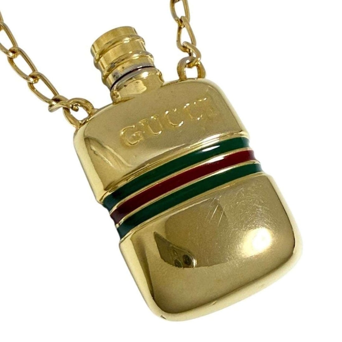Gucci unisex pendant necklace, perfume bottle design, vintage. (1 of 9)