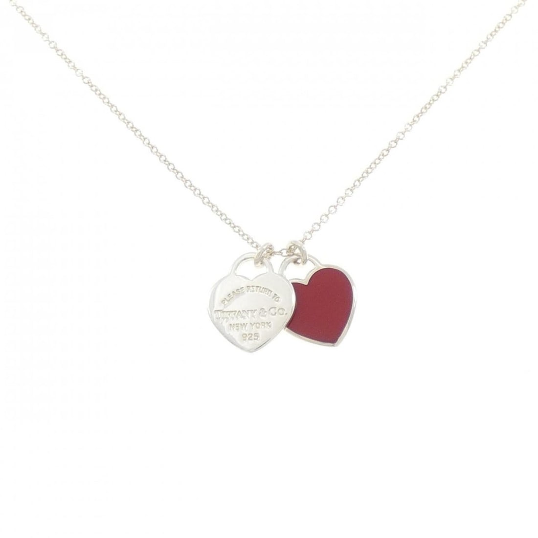 Tiffany & Co. Return to Mini Double Heart Tag Necklace: --- Catalog ---Category: SizePendant Size: 13.2mm x 10mm / 0.51'' x 0.39''Neck Circumference: 41 cm - 46 cm / 16.14'' - 18.11''Category: DesignGender: WomenMaterial: Silver 925Pendant Type: