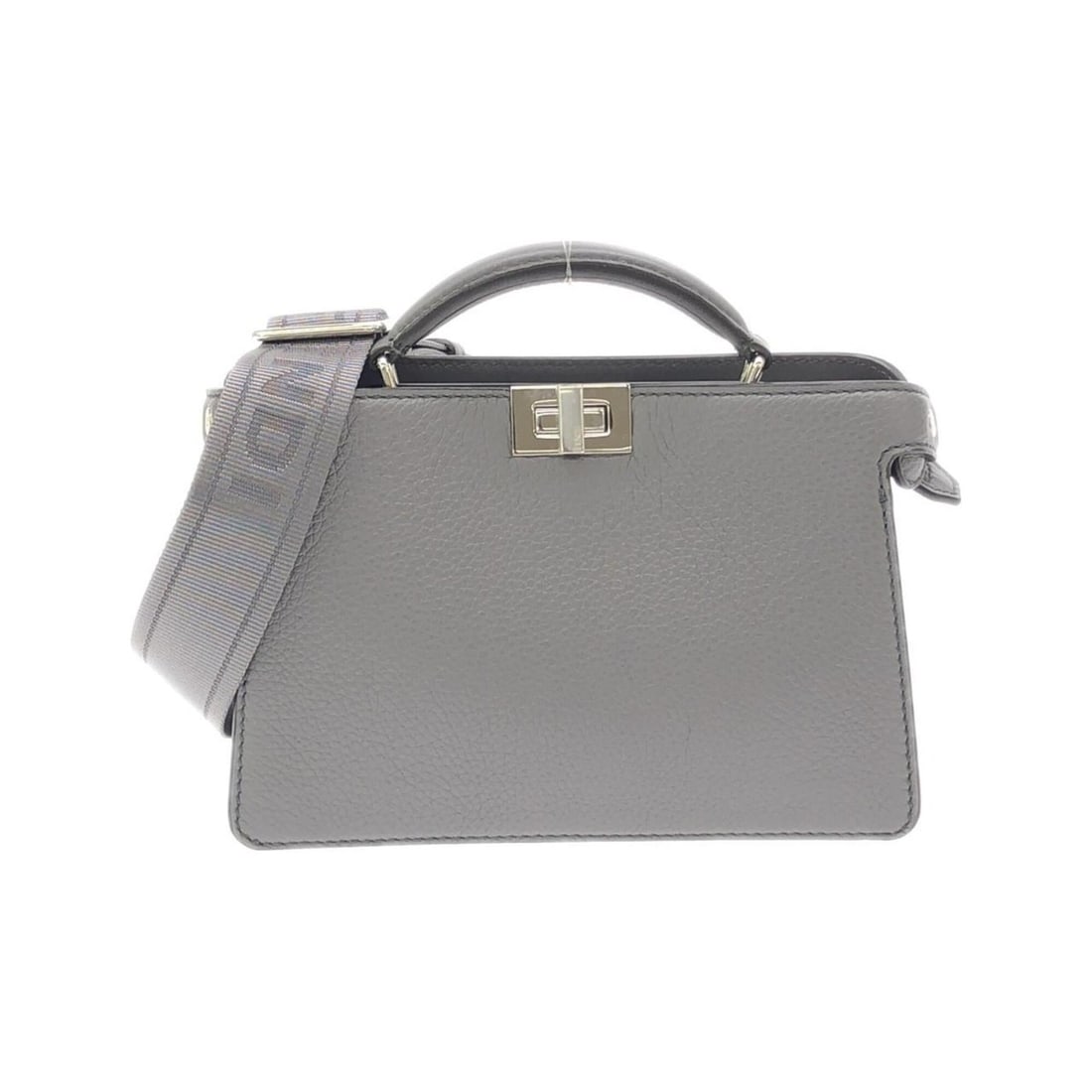 Fendi Peekaboo I.C.U X-Cross 7VA582 AMA3 Handbag: --- Catalog ---Category: SizeSize (HxWxD): 14cm x 21cm x 6cm / 5.51'' x 8.26'' x 2.36''Category: DesignType: HandbagColor: Gray, SilverGender: Men,WomenMaterial: Leather Hardware Color: SilverLeather/